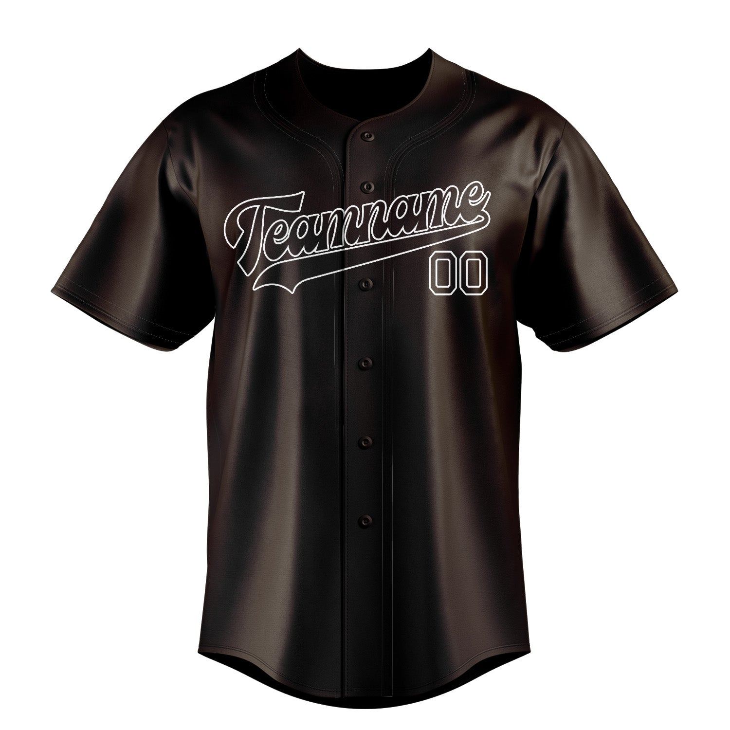 Maillot de baseball personnalisé marron et blanc