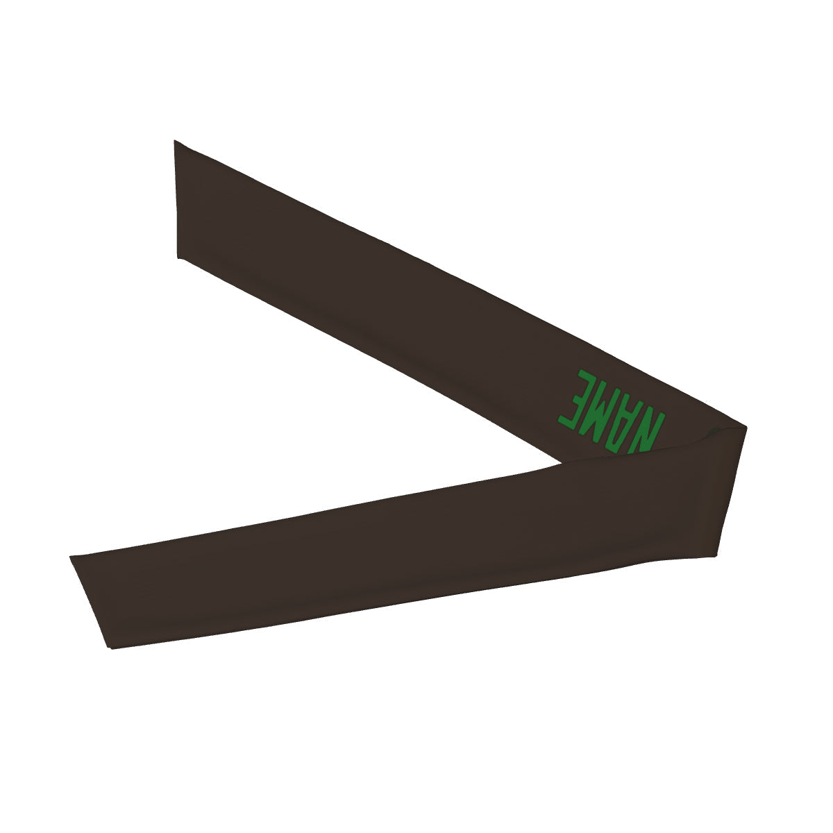 Bandeau personnalisé marron et vert émeraude