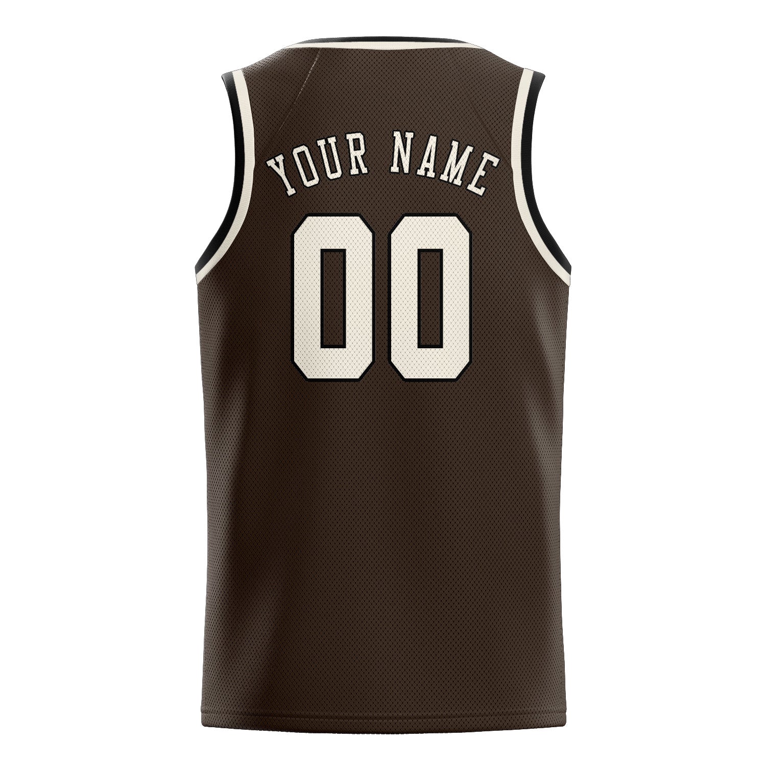 Maillot de basketball personnalisé marron crème