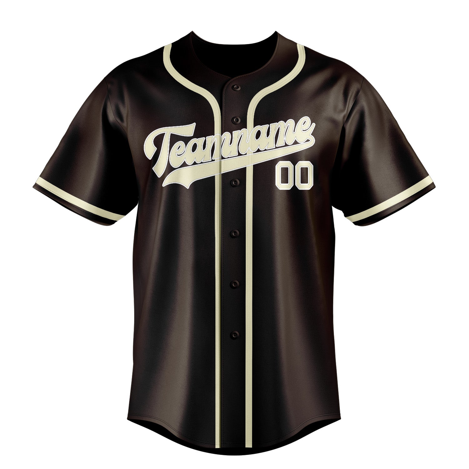 Maillot de baseball personnalisé marron crème