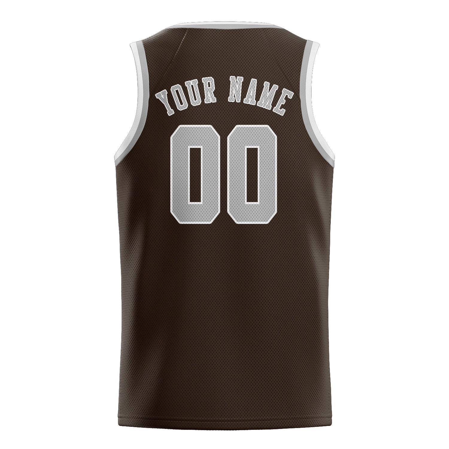 Maillot de basketball personnalisé marron et gris