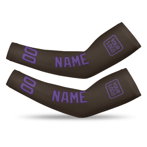 Manchon de bras personnalisé marron clair violet