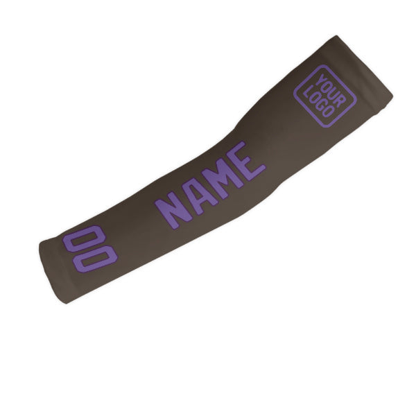 Manchon de bras personnalisé marron clair violet