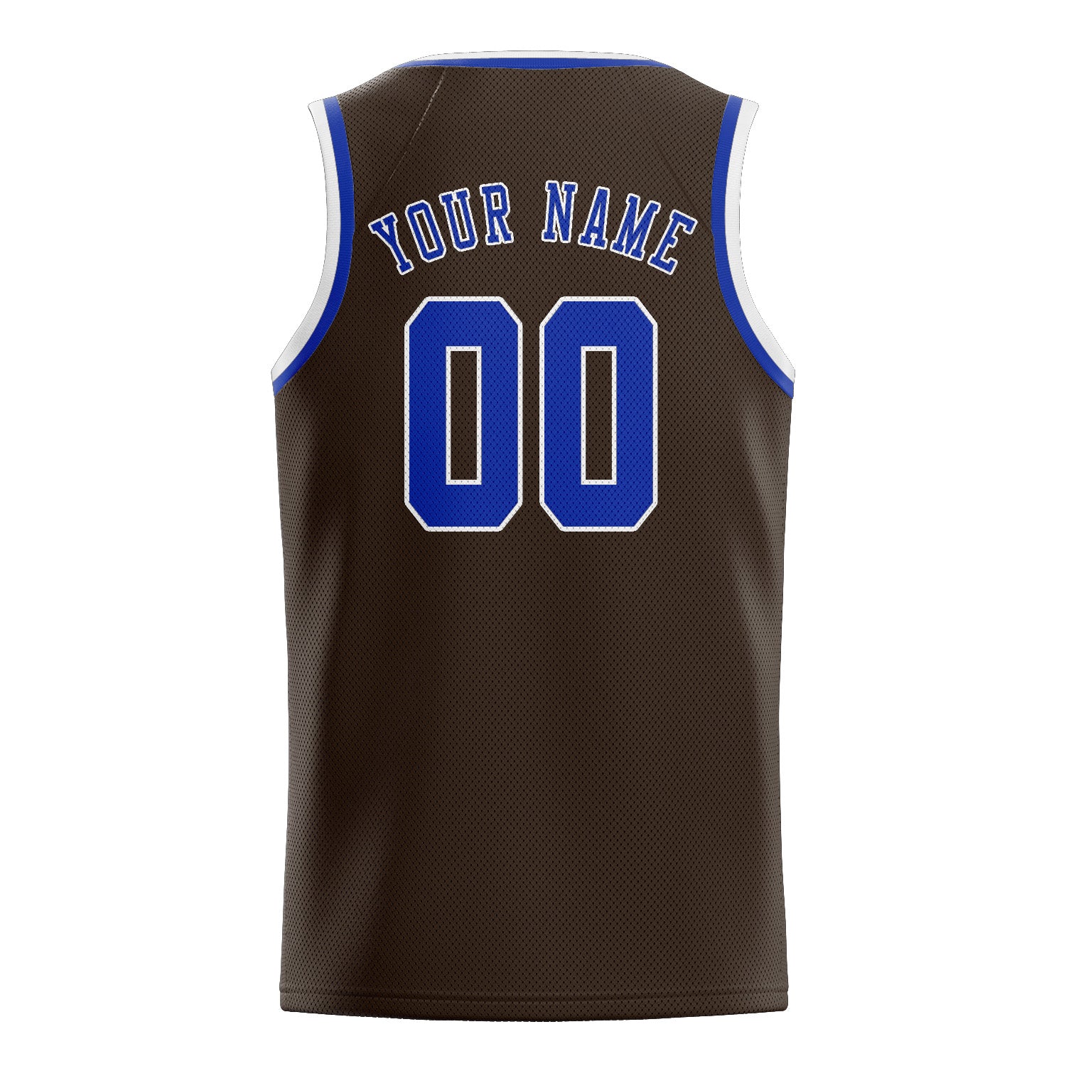 Maillot de basketball personnalisé marron et bleu ciel