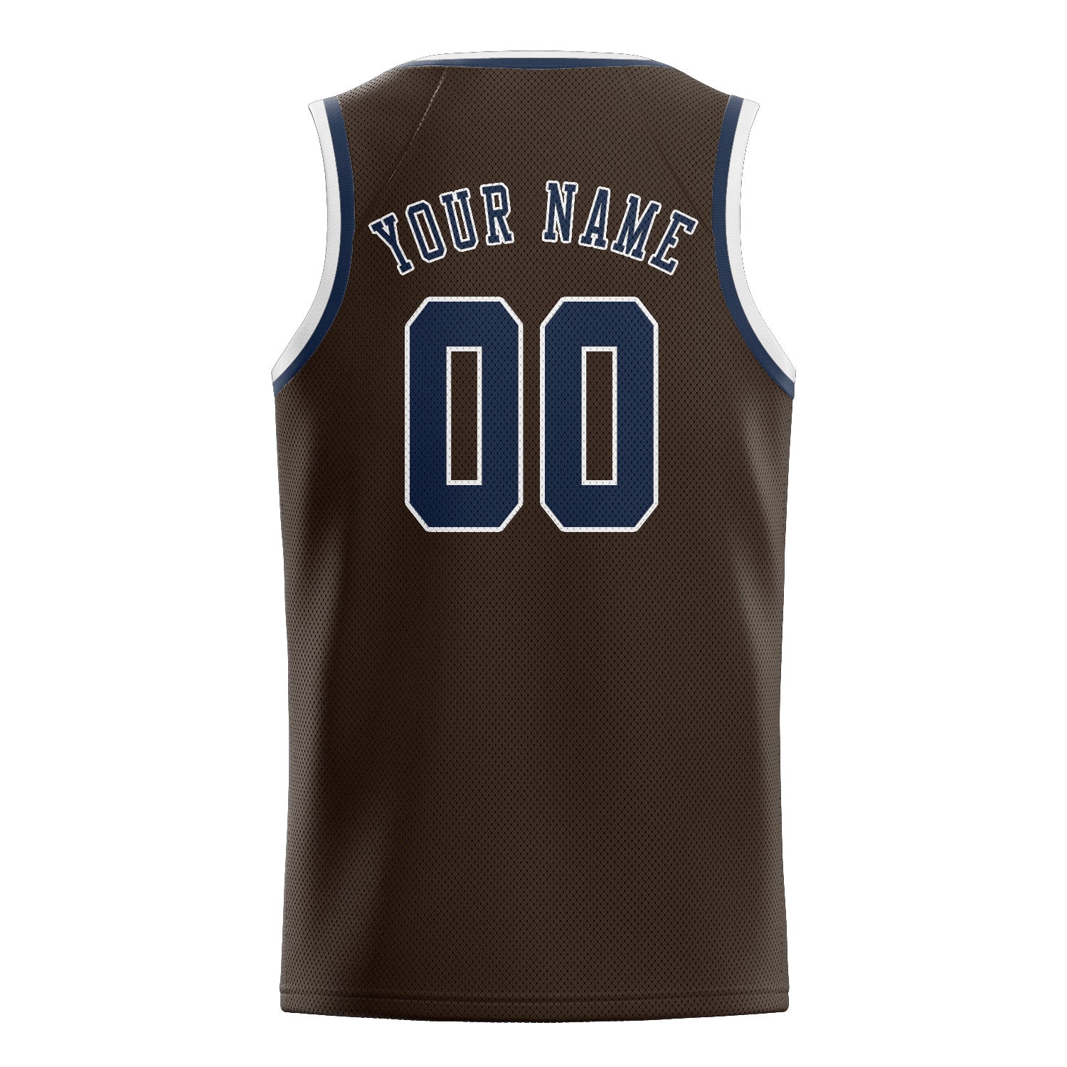 Maillot de basketball personnalisé marron et bleu