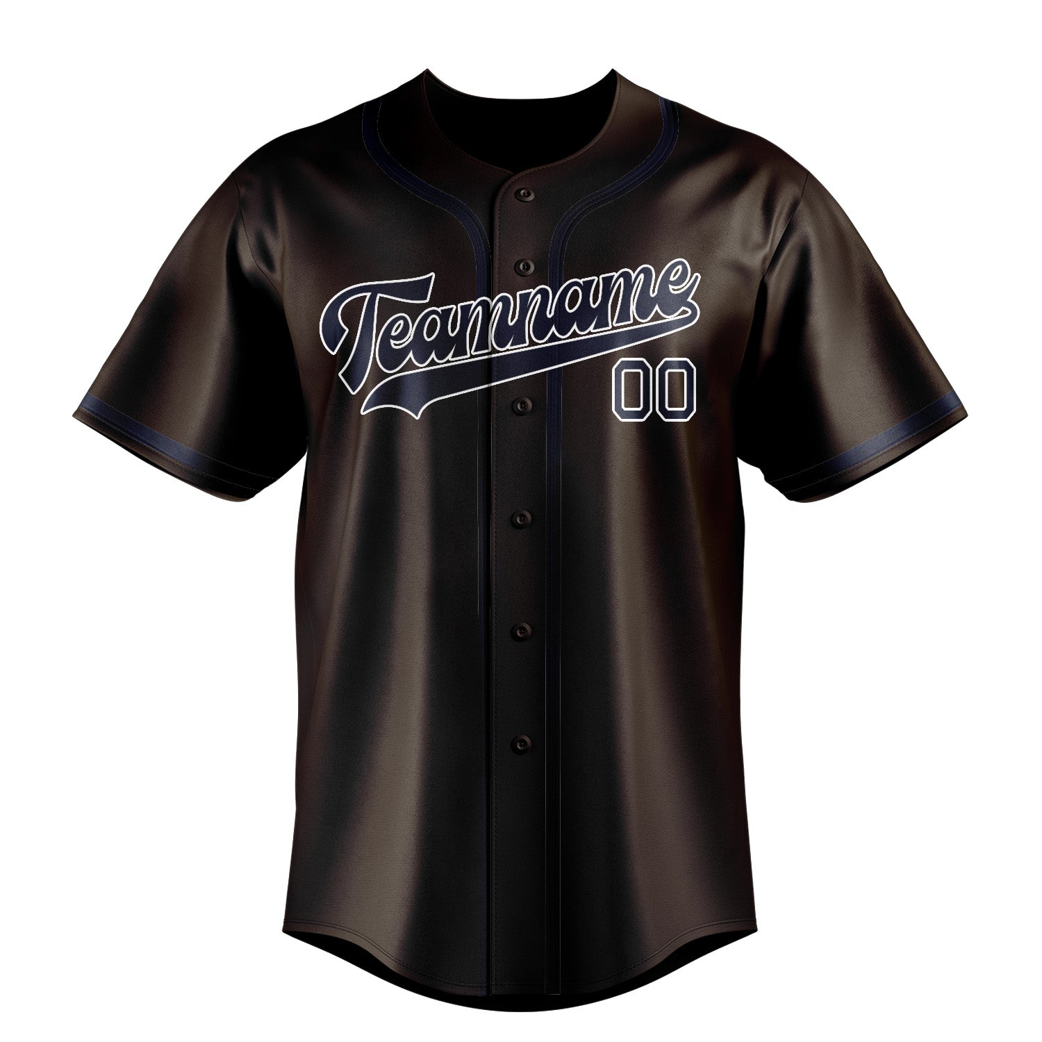 Maillot de baseball personnalisé marron et marine