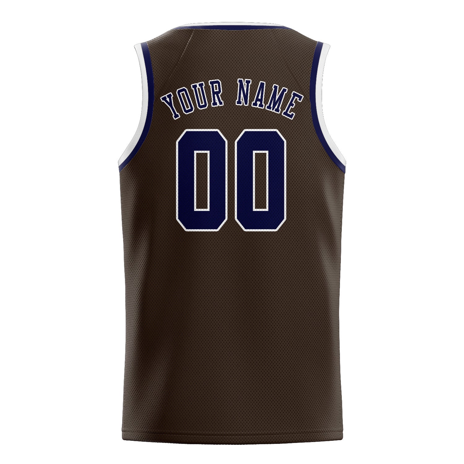 Maillot de basketball personnalisé marron et marine