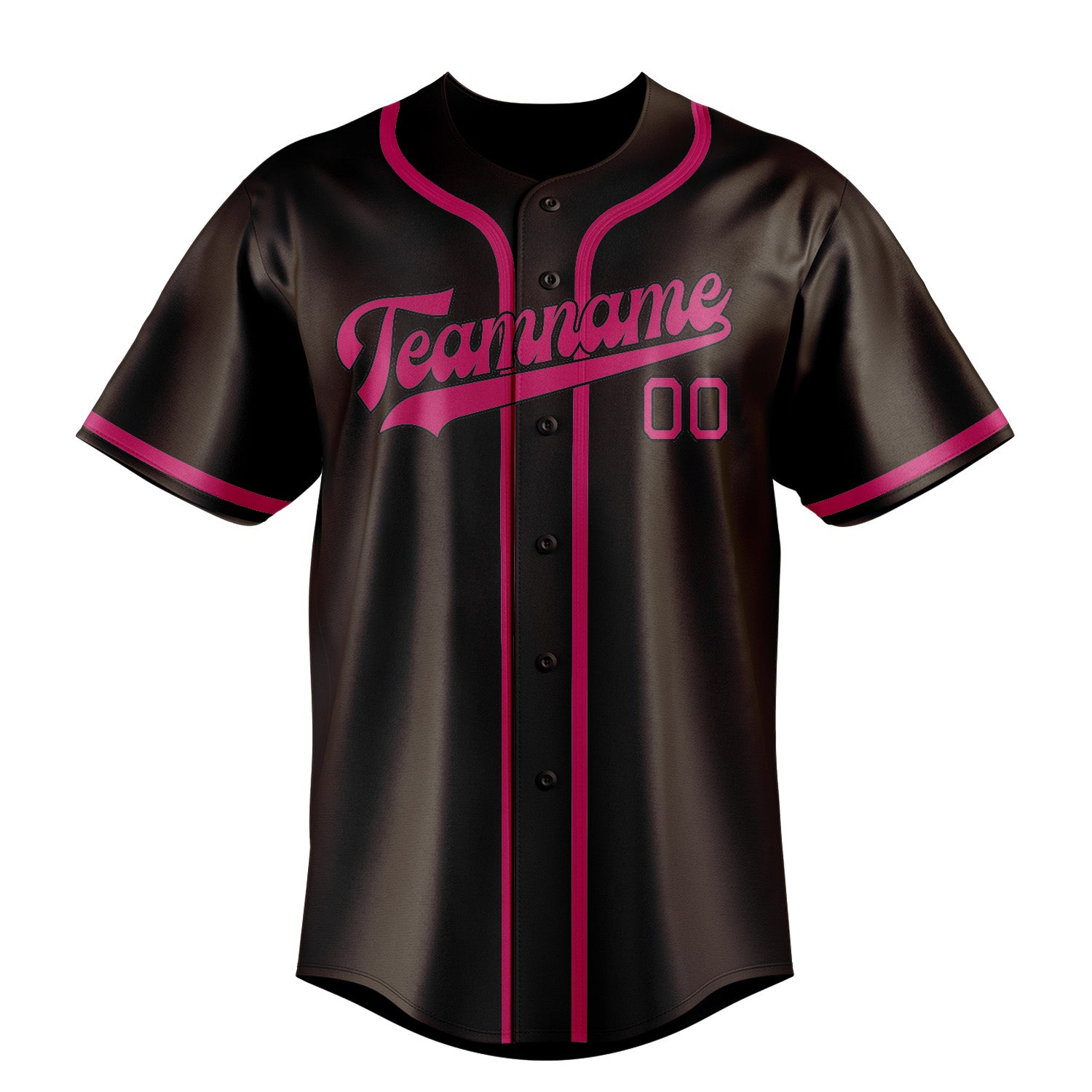 Maillot de baseball personnalisé marron et rose