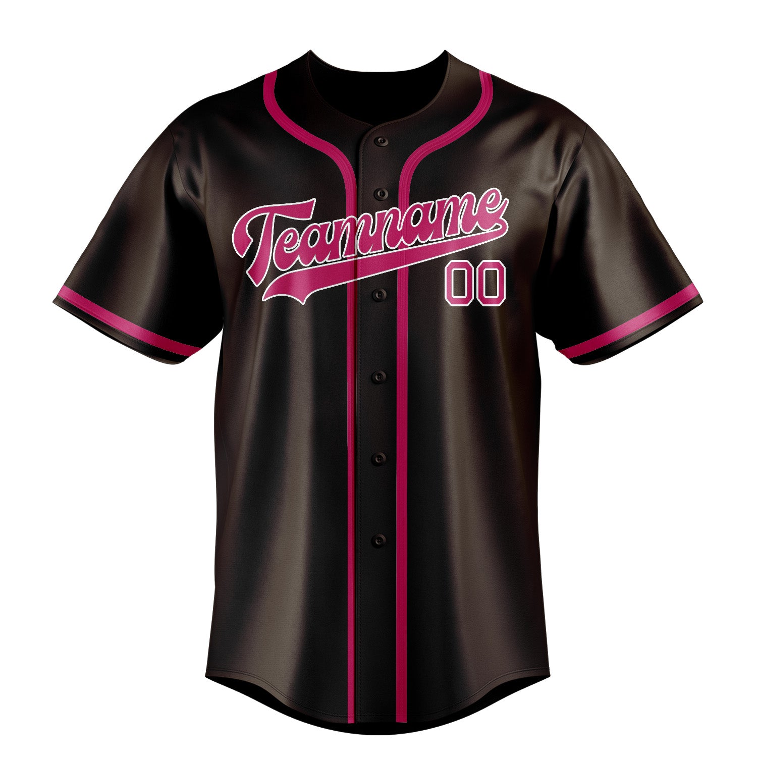 Maillot de baseball personnalisé marron et rose