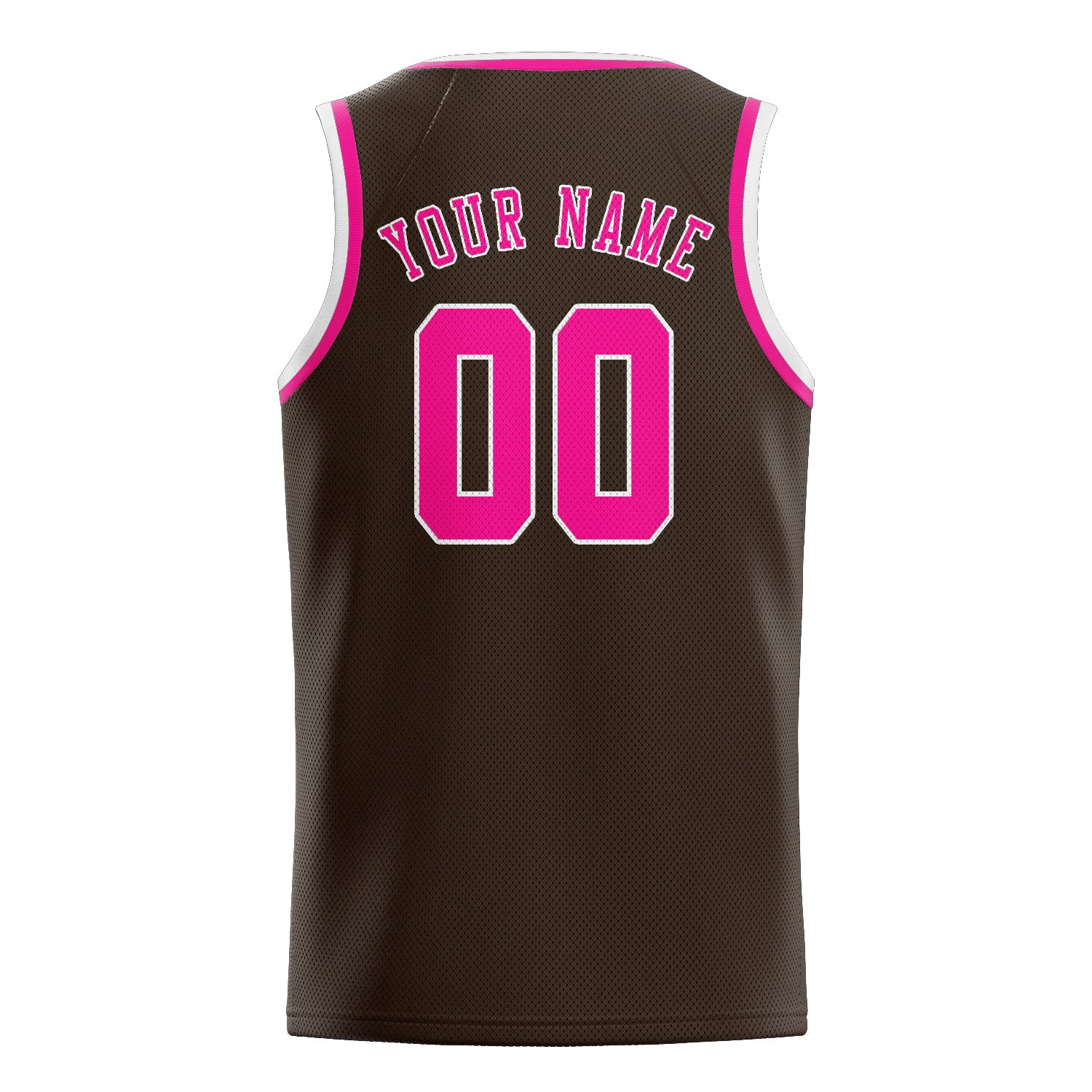 Maillot de basketball personnalisé marron et rose