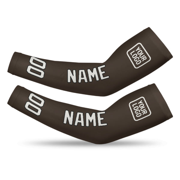 Manchon de bras personnalisé marron et blanc