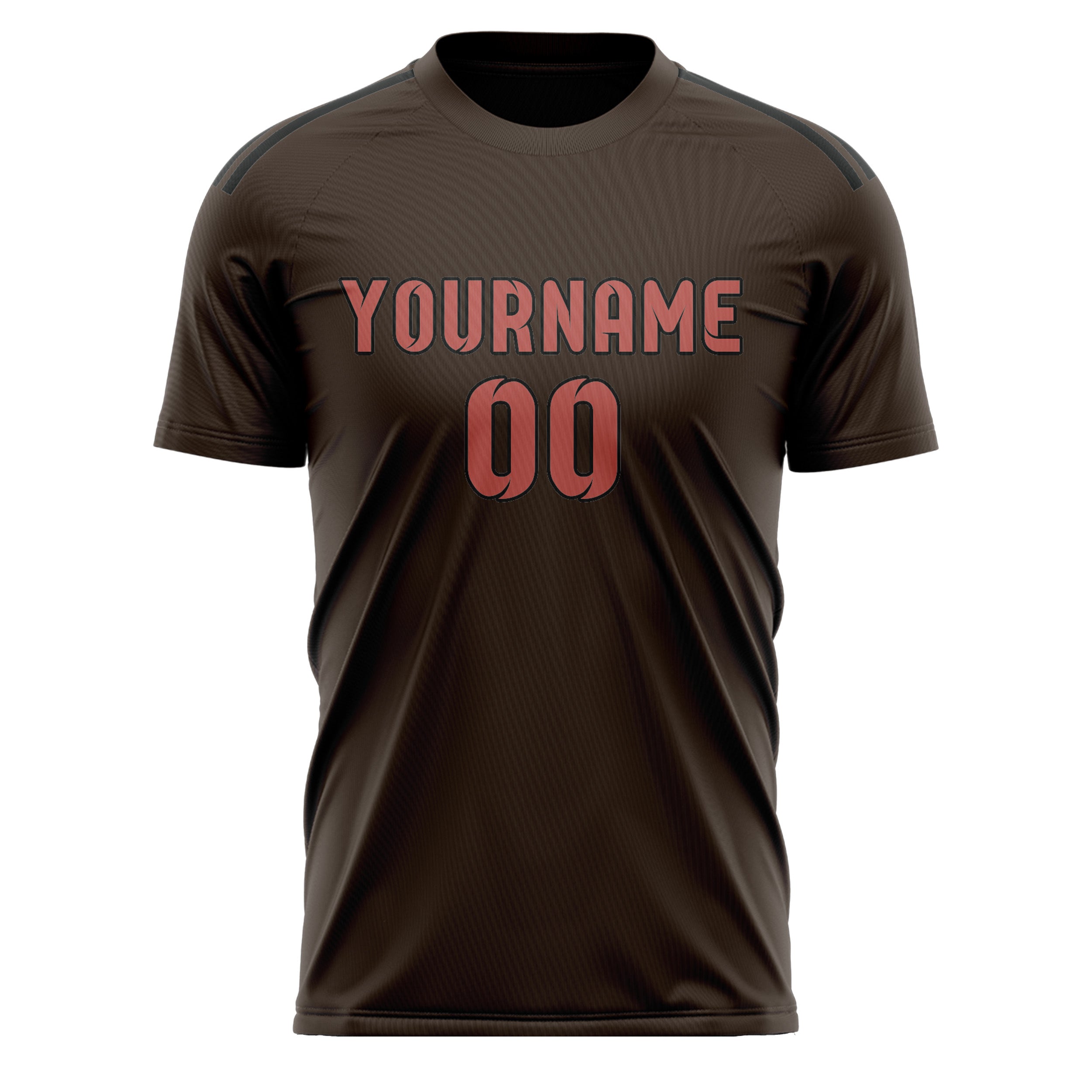 Maillot de football personnalisé marron Copper Rose