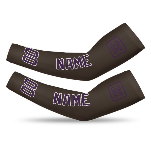 Manchon de bras personnalisé marron et violet