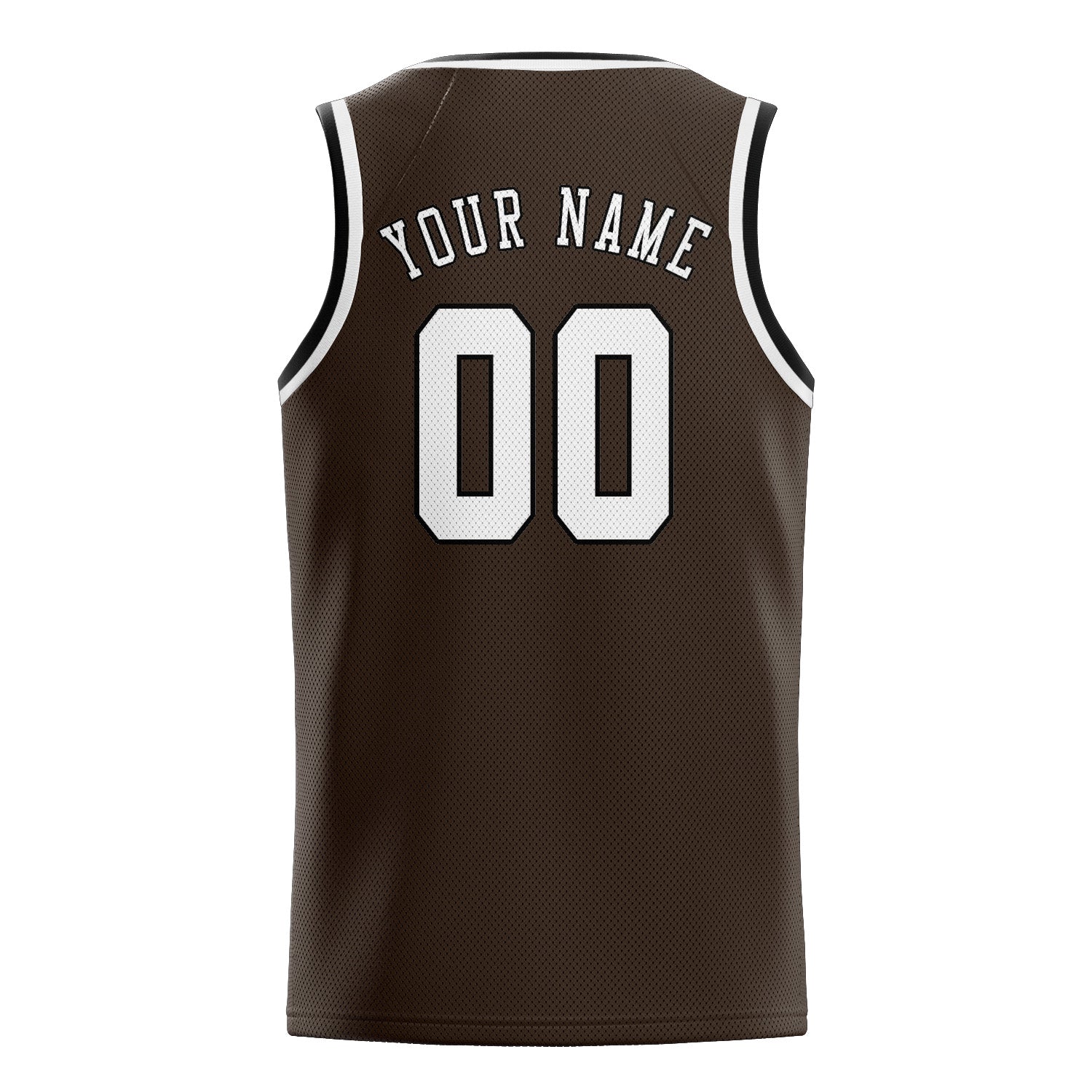 Maillot de basketball personnalisé marron et blanc