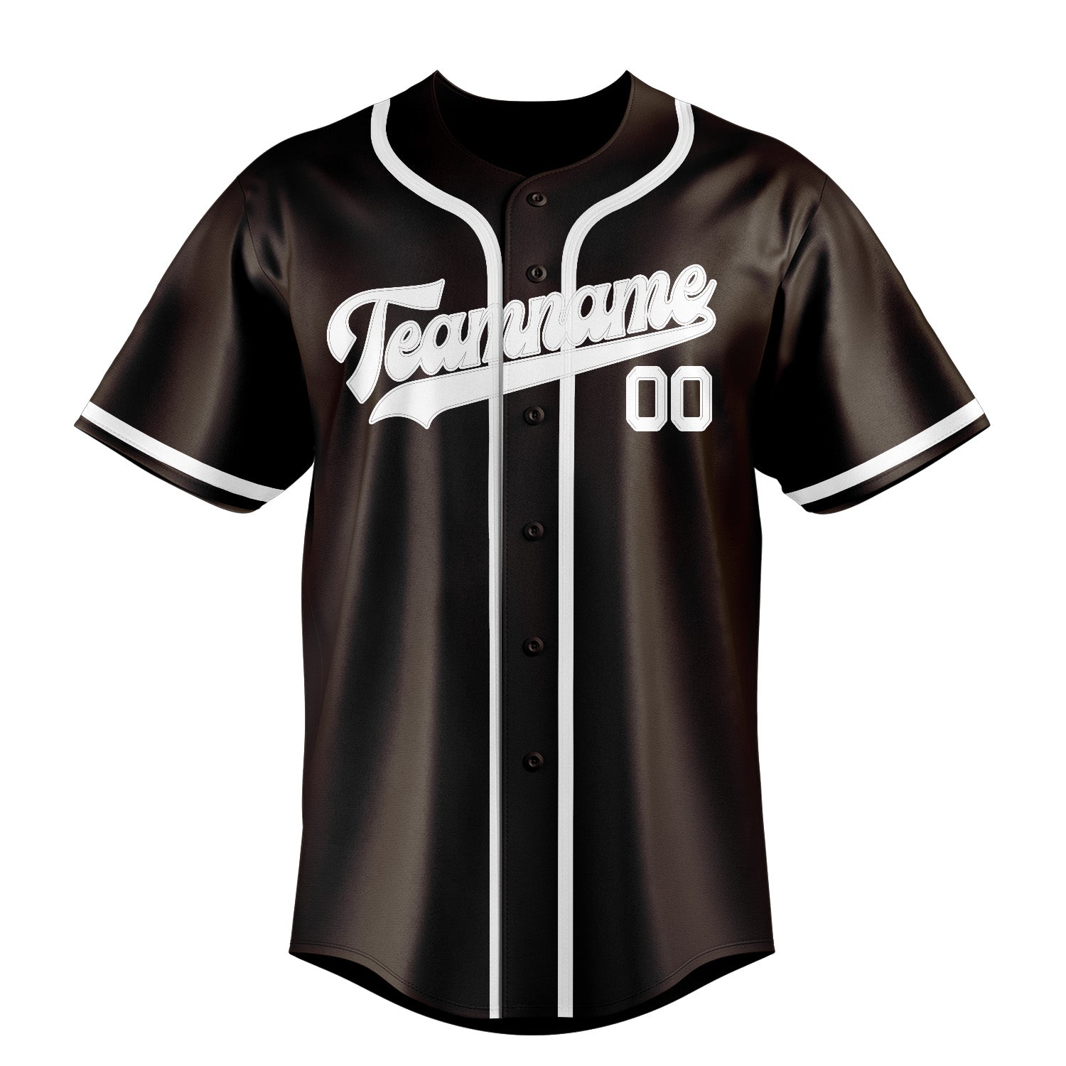 Maillot de baseball personnalisé marron et blanc