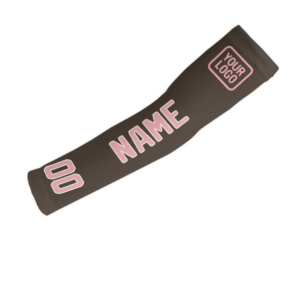 Manchon personnalisé marron et rose clair