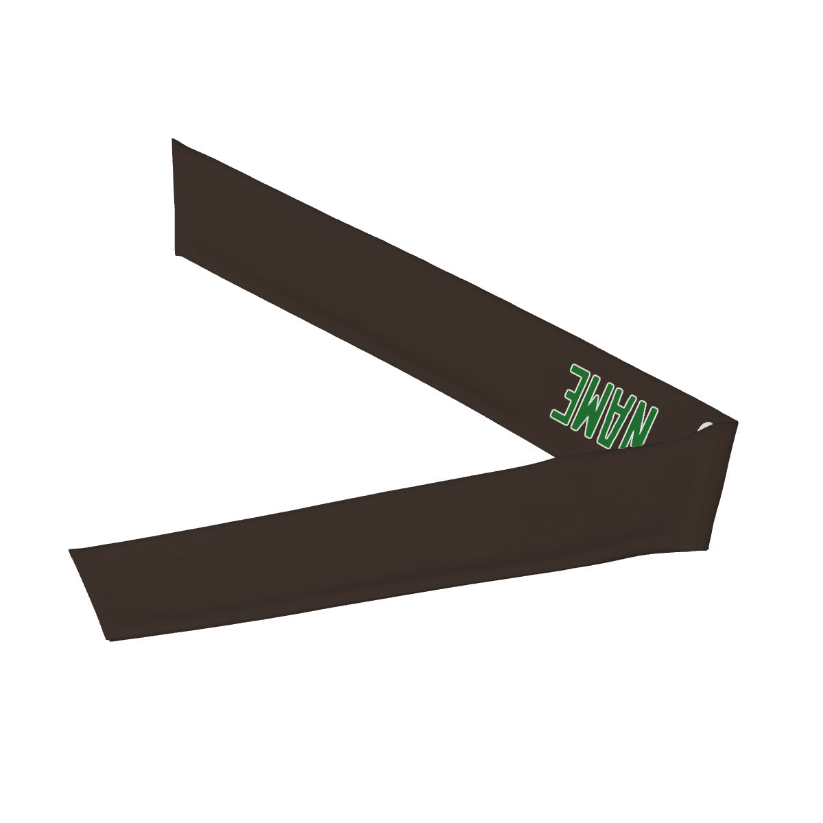 Bandeau personnalisé marron et vert émeraude