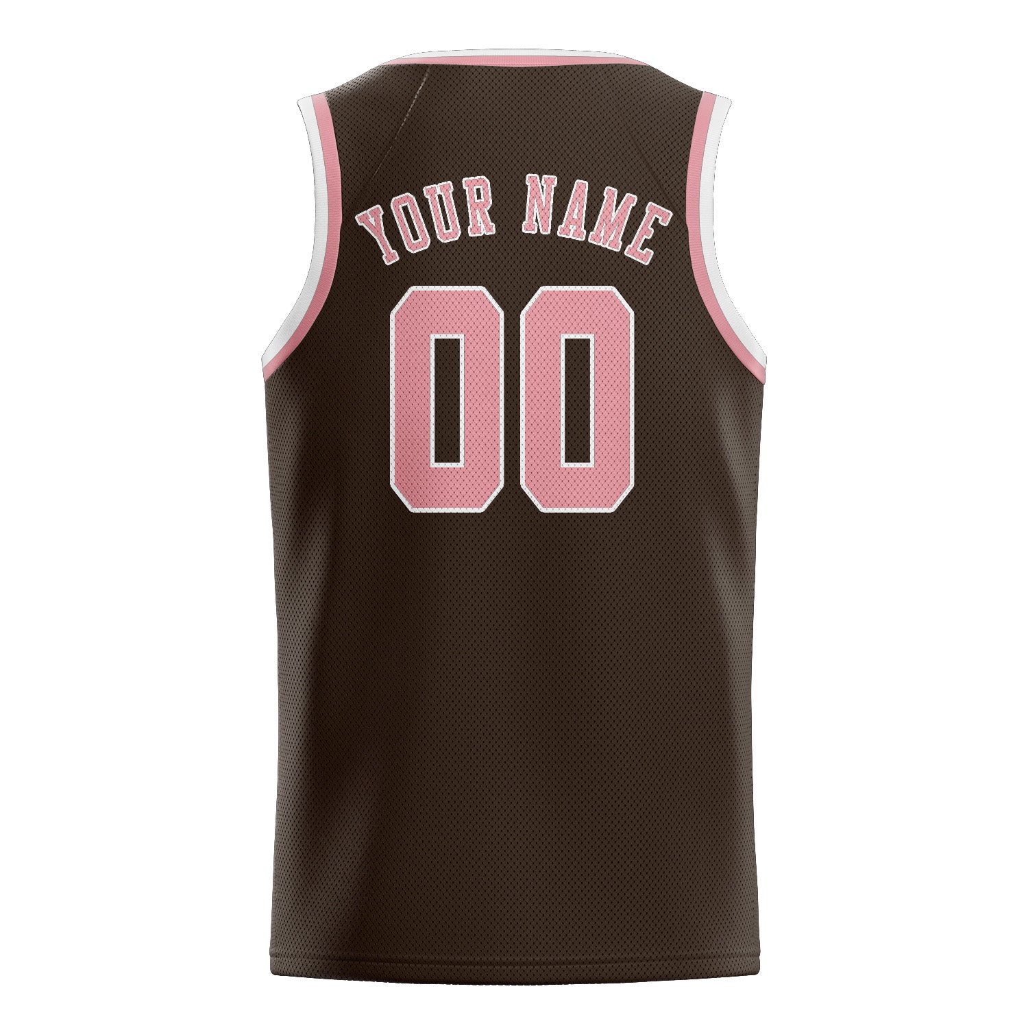 Maillot de basketball personnalisé marron et rose clair