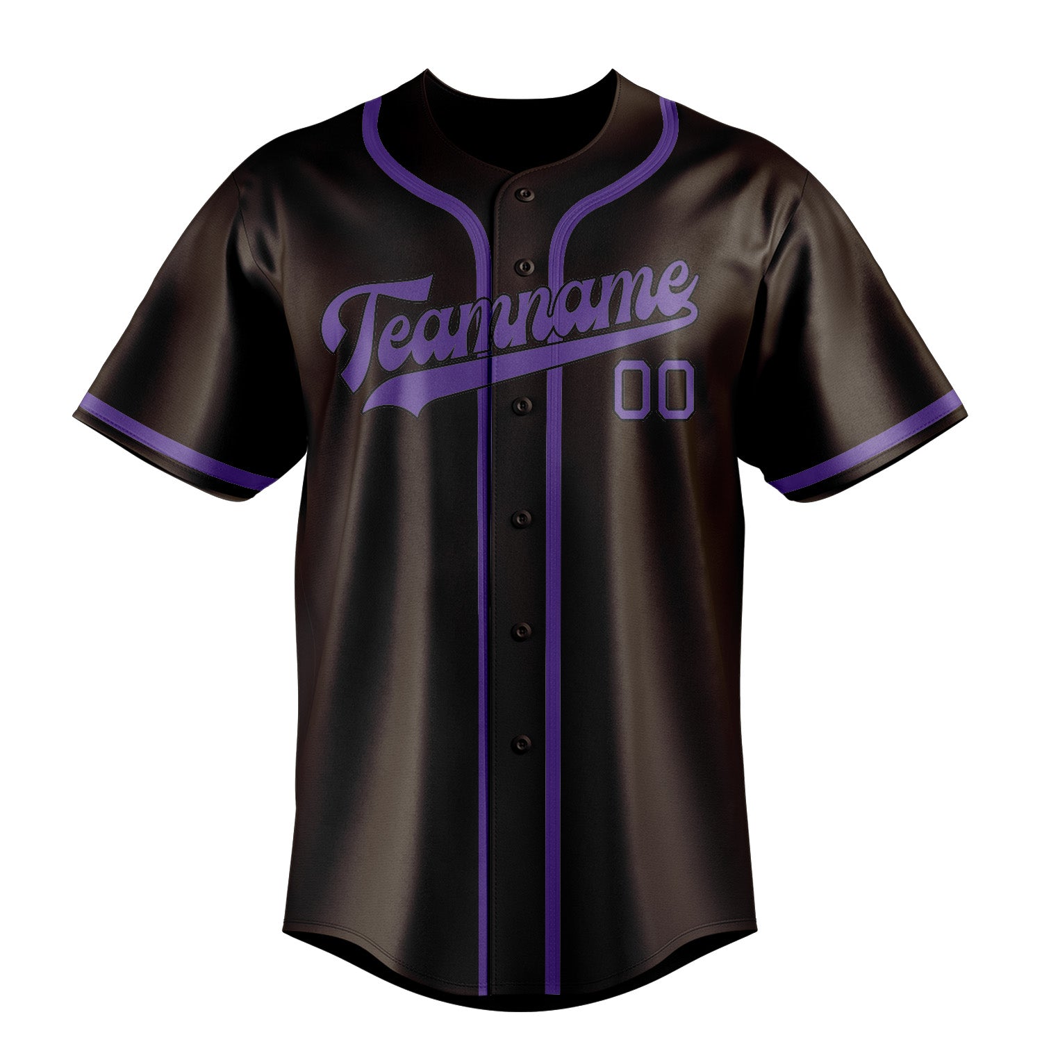 Maillot de baseball personnalisé marron clair et violet
