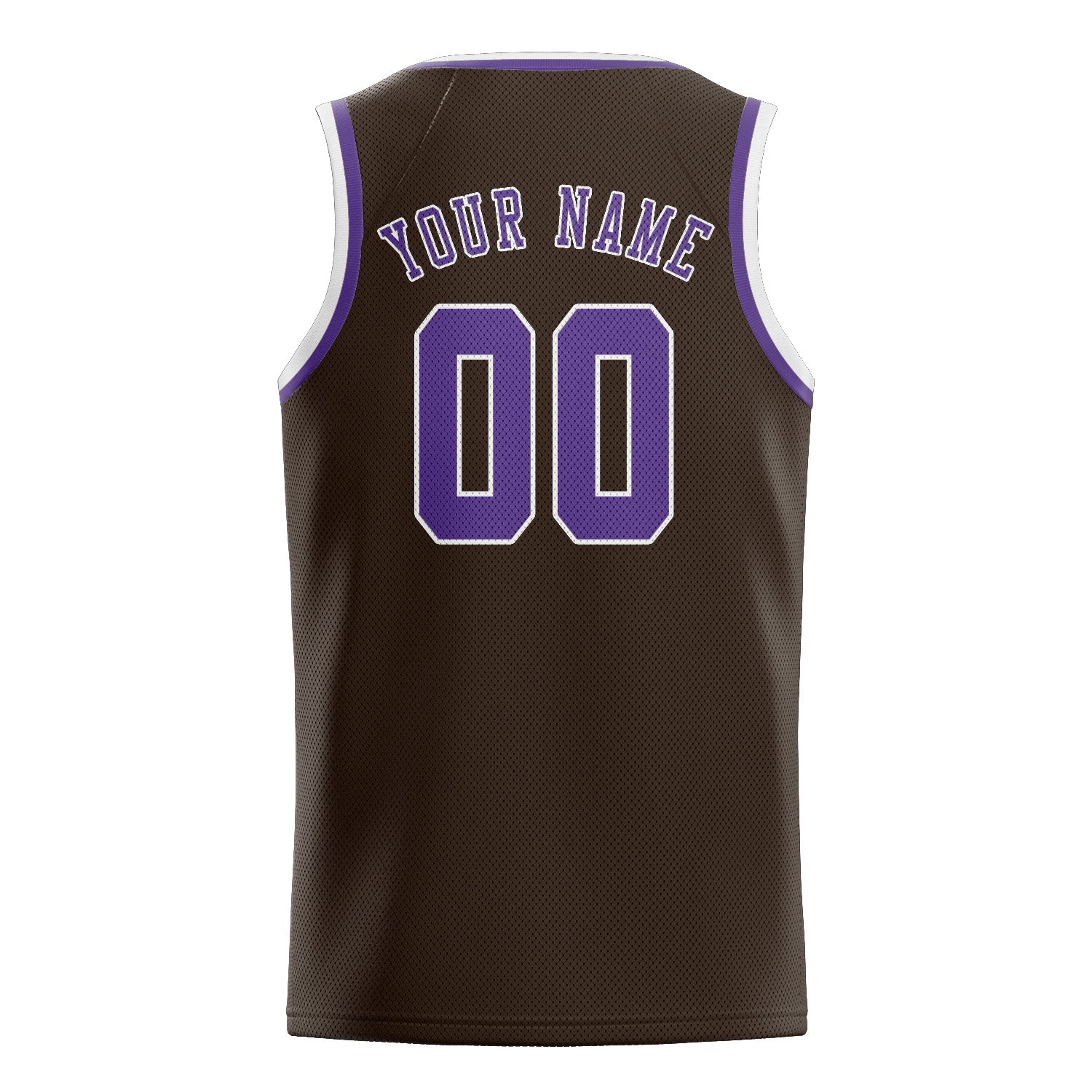Maillot de basketball personnalisé marron clair et violet