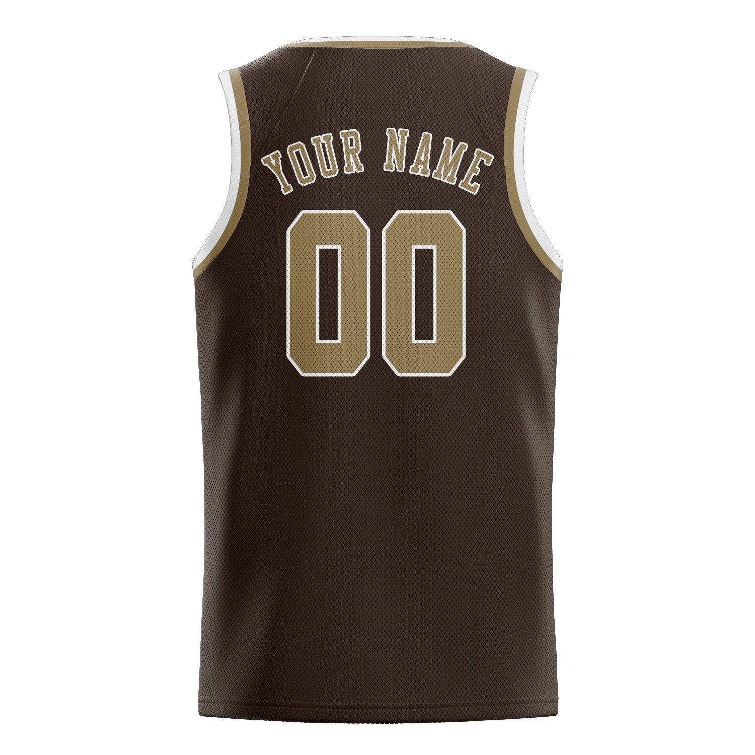 Maillot de basketball personnalisé marron clair kaki