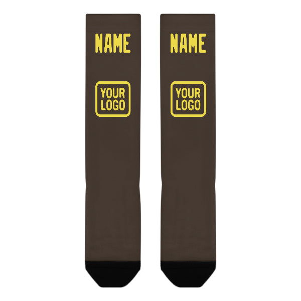 Chaussettes hautes marron clair personnalisées