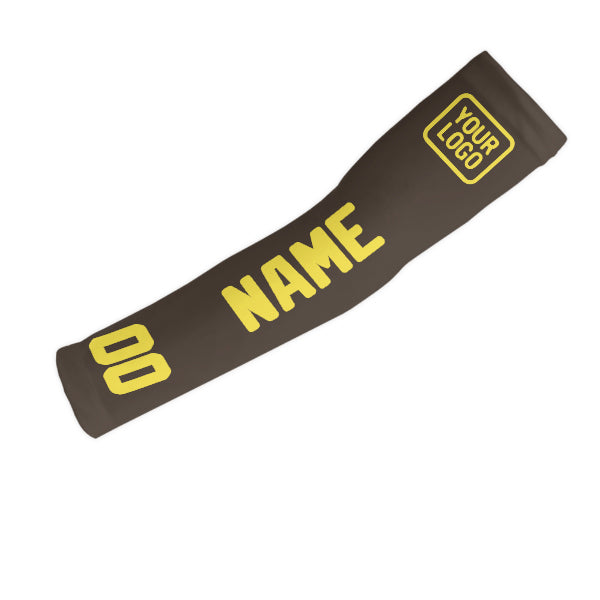 Manchon personnalisé marron clair/jaune