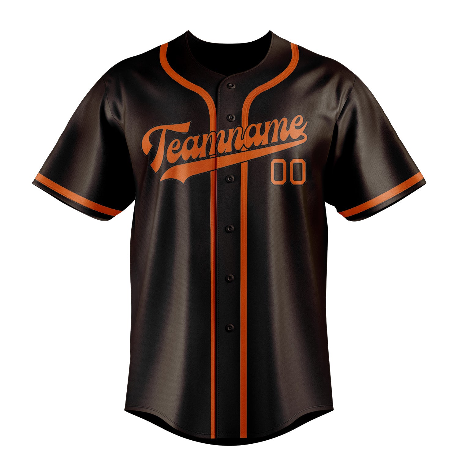 Maillot de baseball personnalisé marron et orange