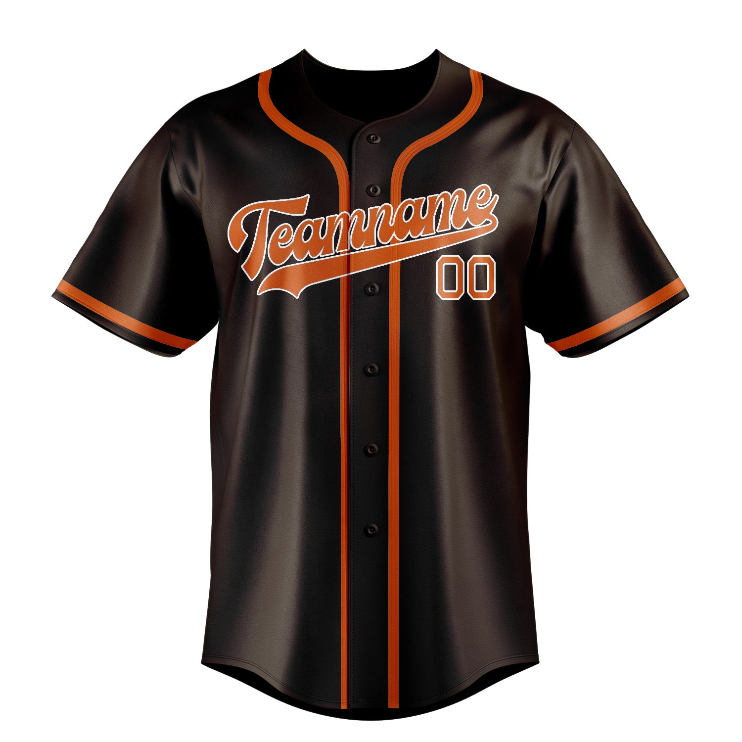 Maillot de baseball personnalisé marron et orange
