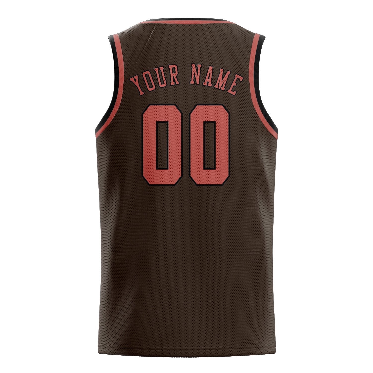Maillot de basketball personnalisé marron et cuivre rose