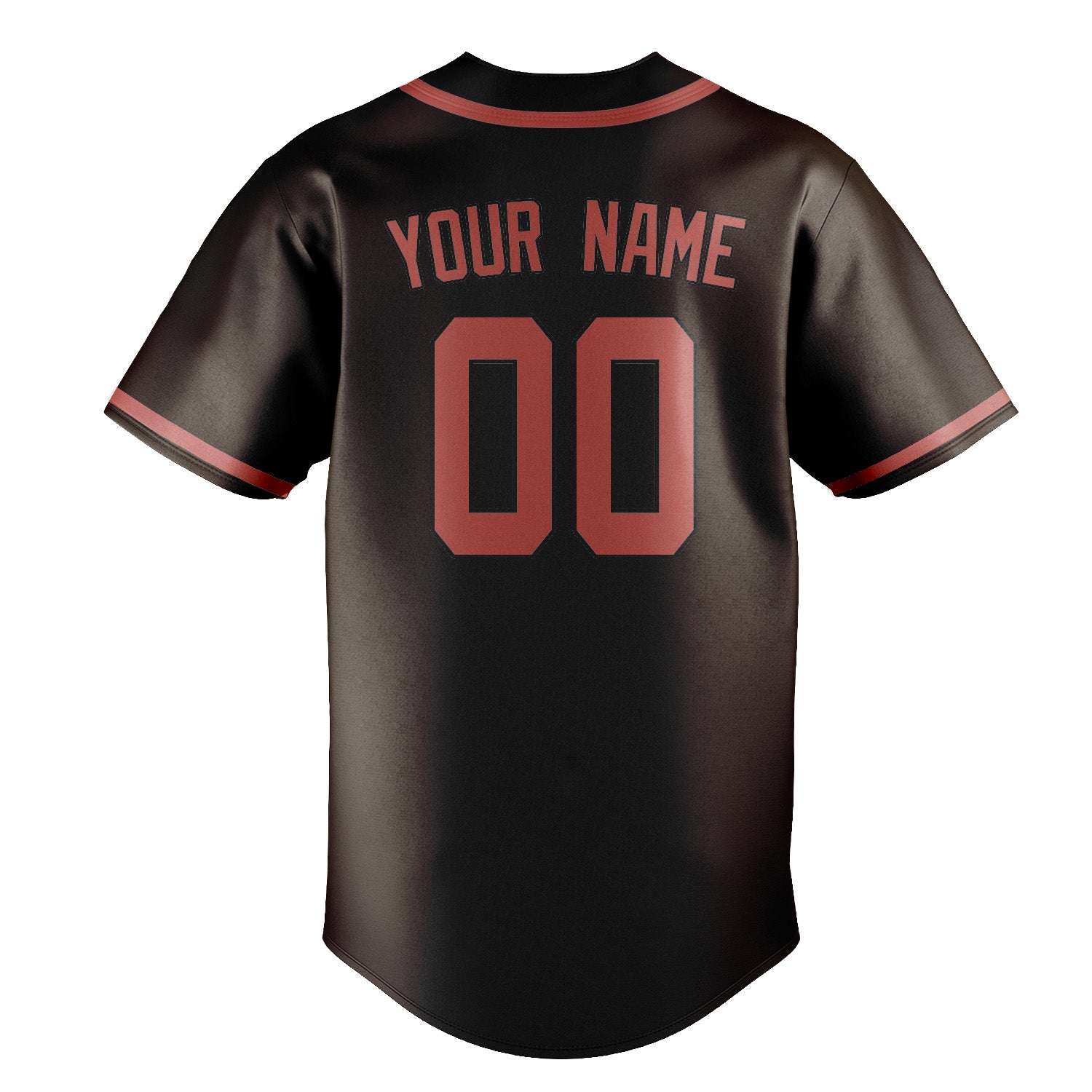 Maillot de baseball personnalisé marron Copper Rose
