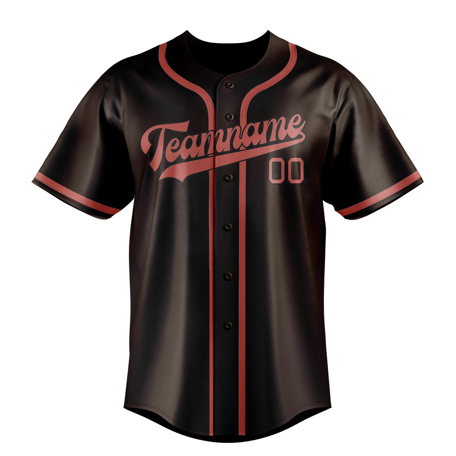 Maillot de baseball personnalisé marron Copper Rose