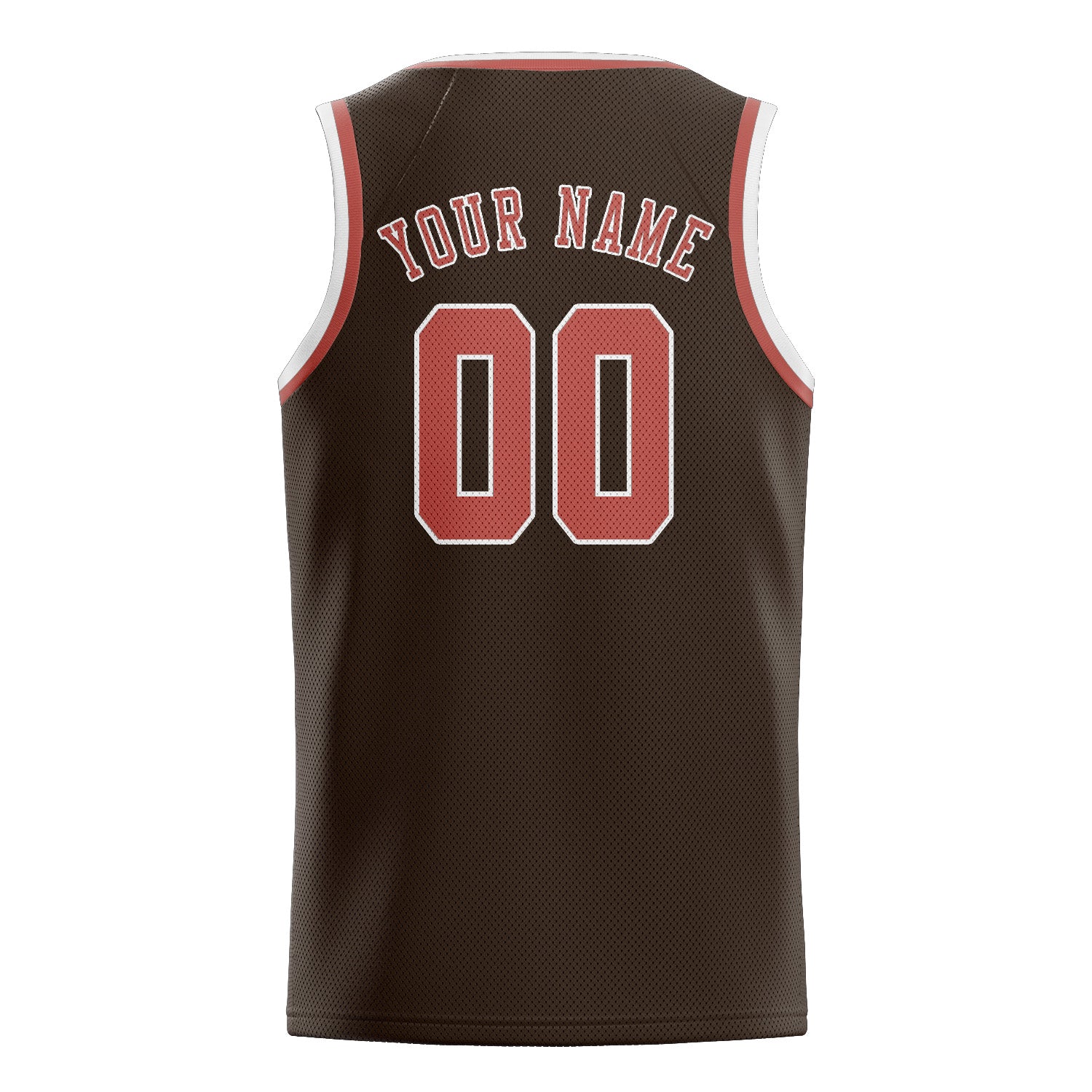Maillot de basketball personnalisé marron et cuivre rose