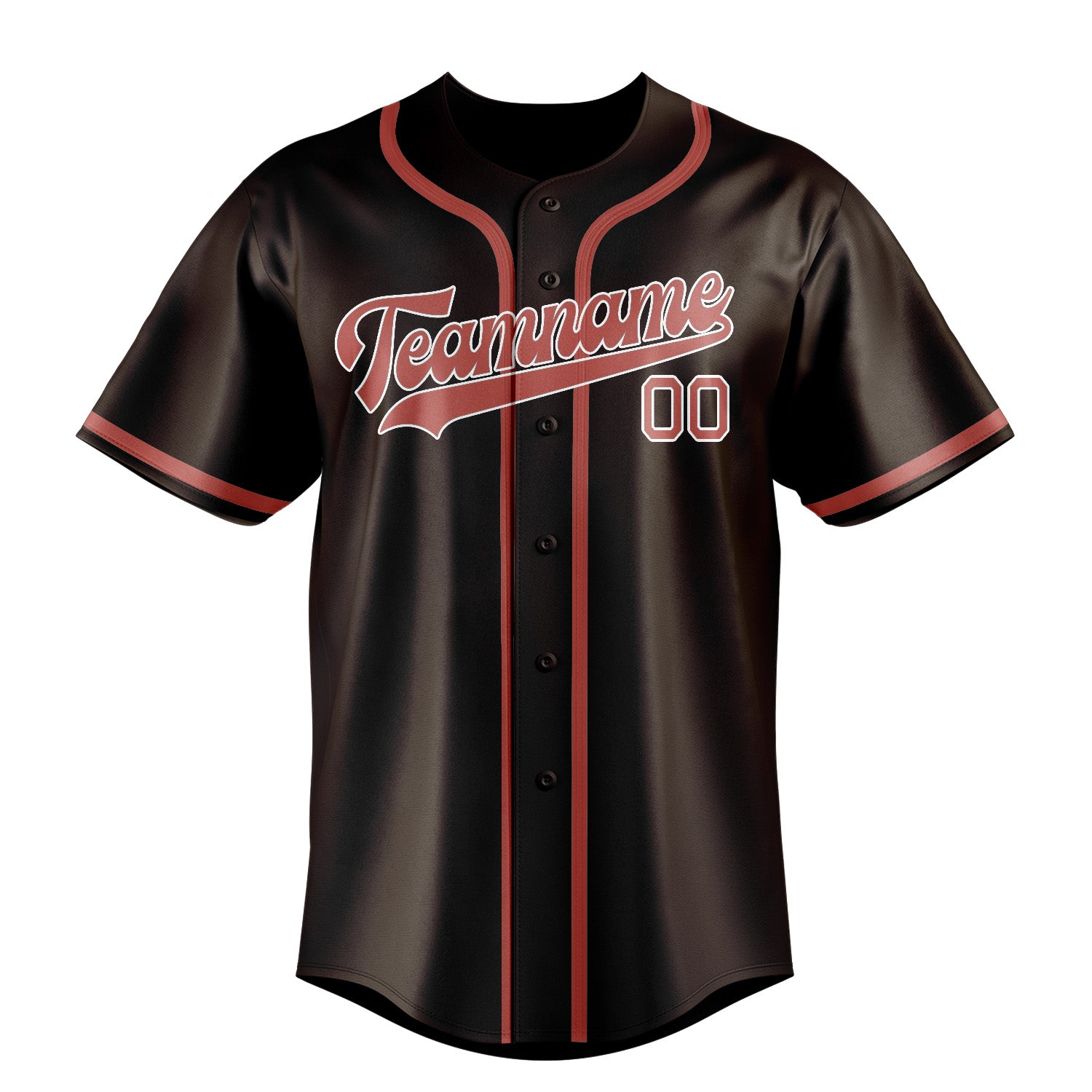 Maillot de baseball personnalisé marron Copper Rose