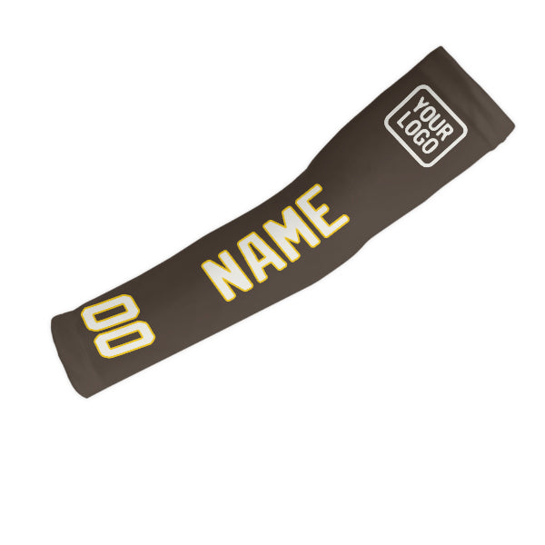 Manchon de bras personnalisé marron et blanc