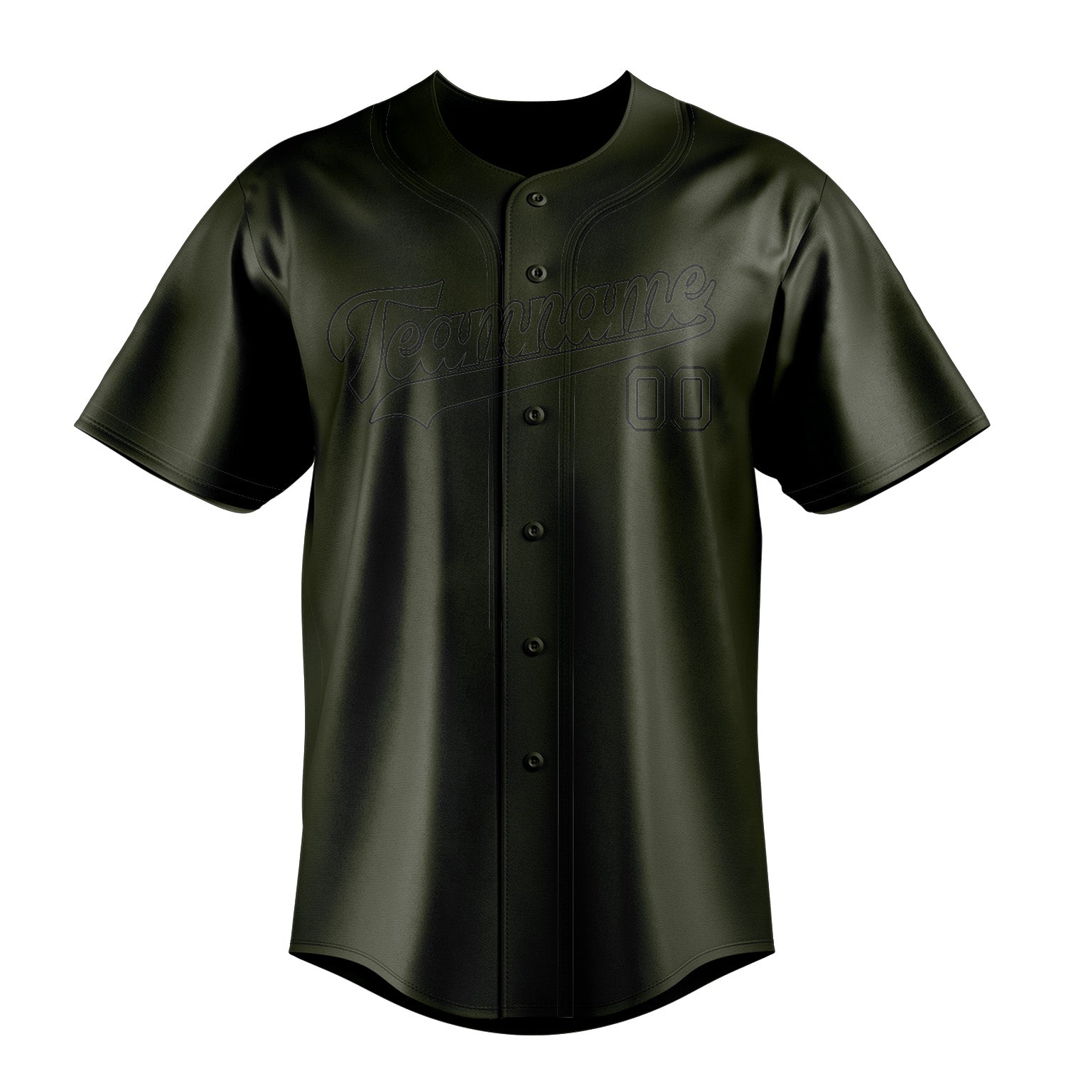 Maillot de baseball personnalisé olive et noir