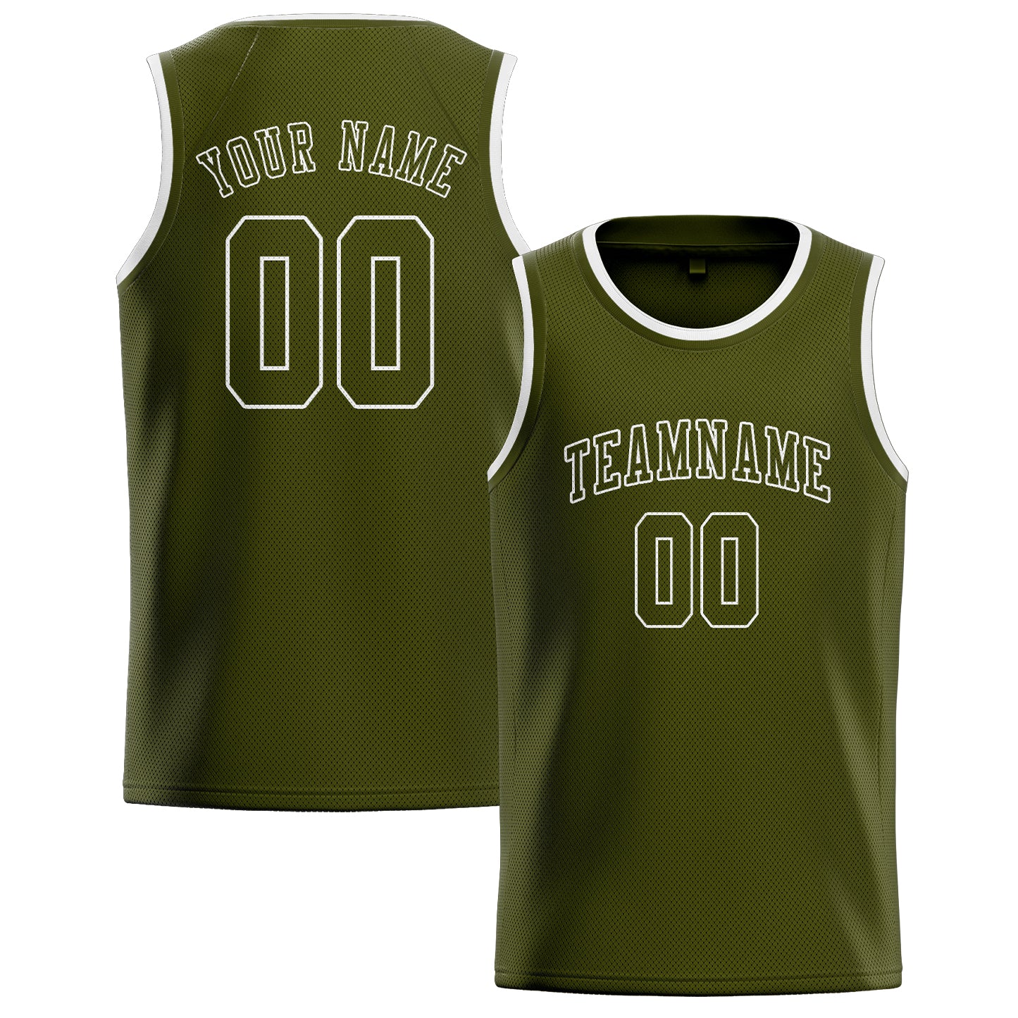 Maillot de basketball personnalisé Olive Olive