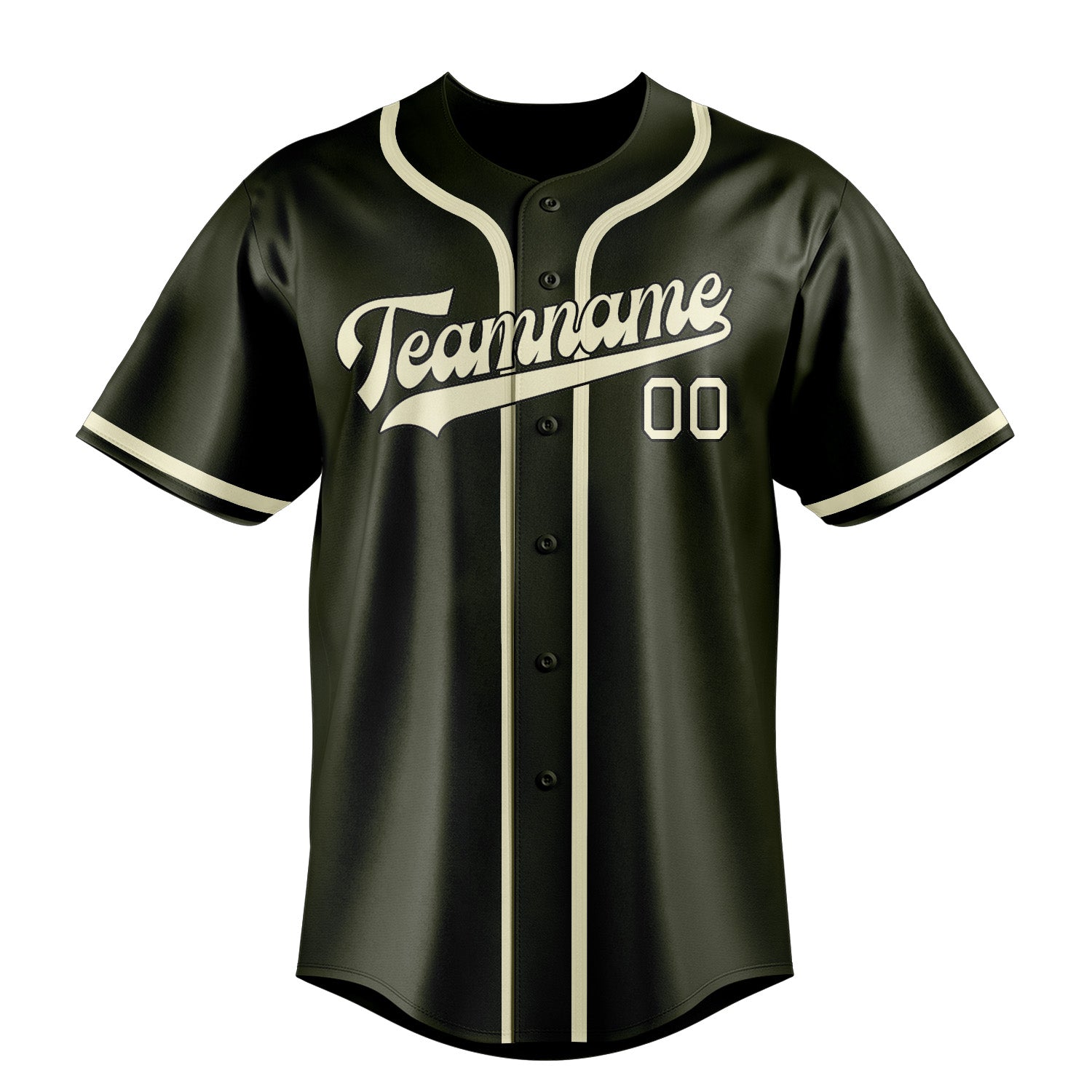 Maillot de baseball personnalisé couleur crème olive