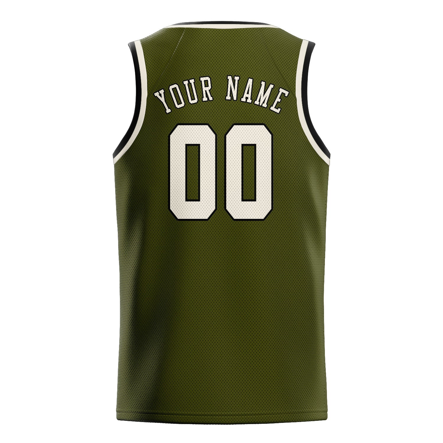 Maillot de basketball personnalisé couleur crème olive
