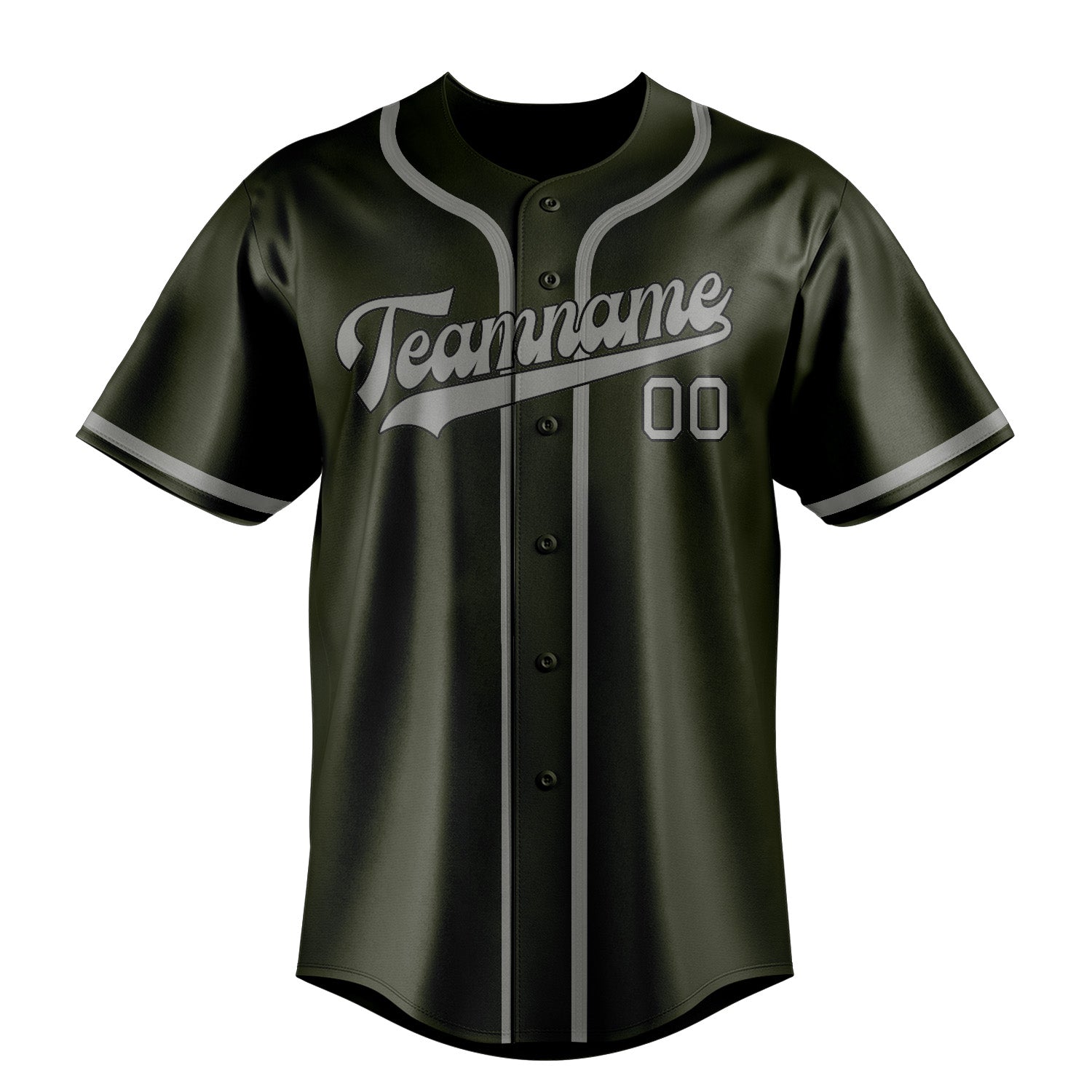 Maillot de baseball personnalisé gris olive