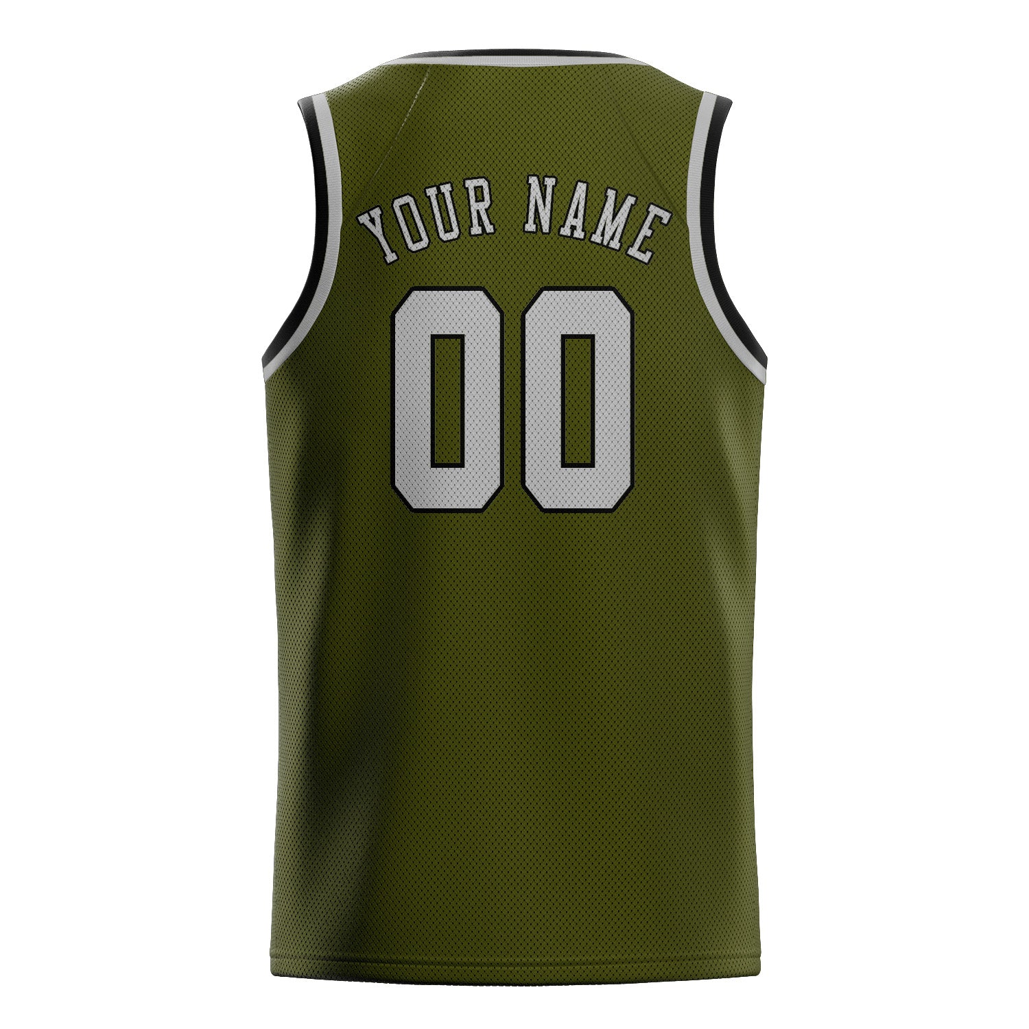 Maillot de basketball personnalisé gris olive