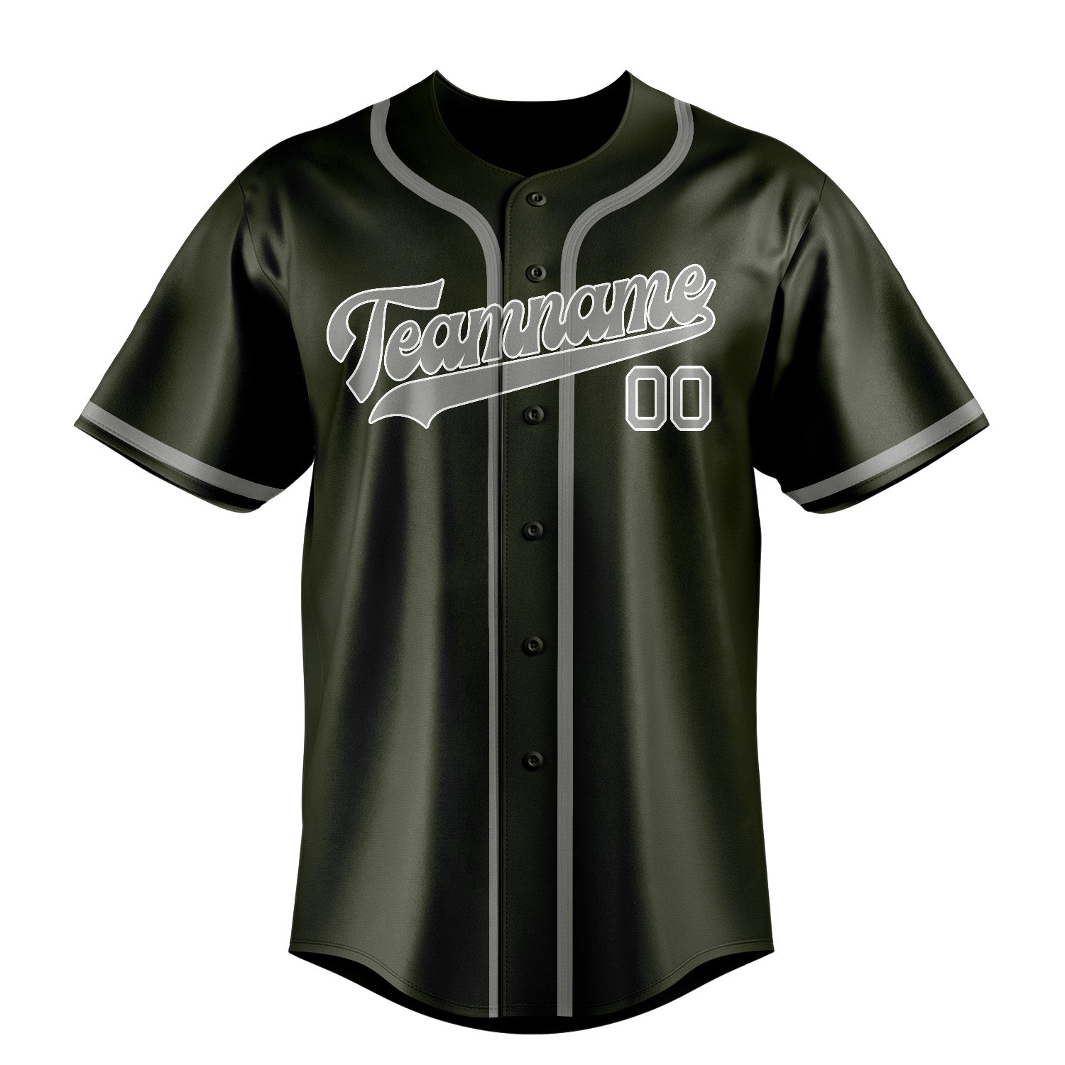 Maillot de baseball personnalisé gris olive