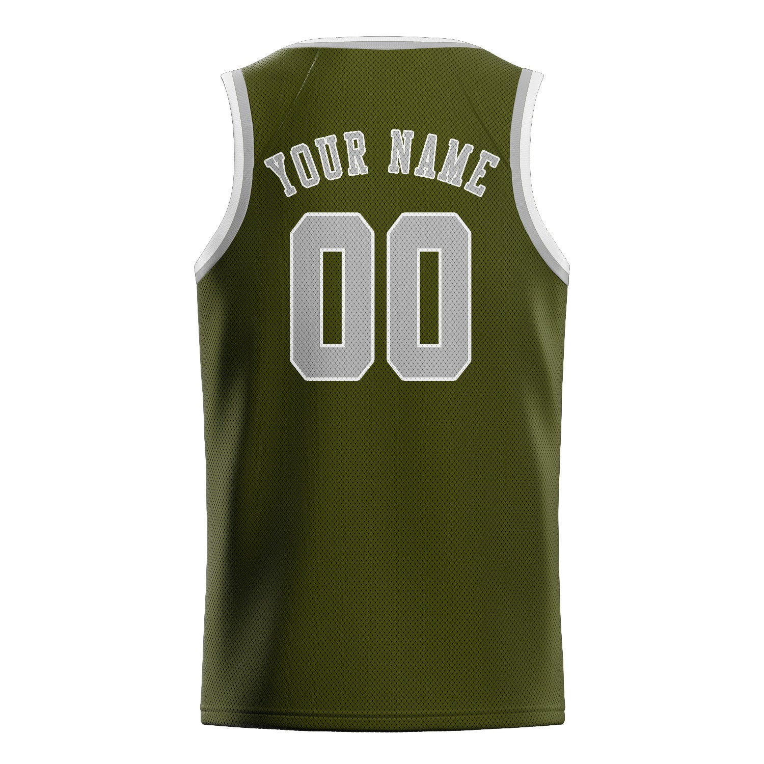 Maillot de basketball personnalisé gris olive