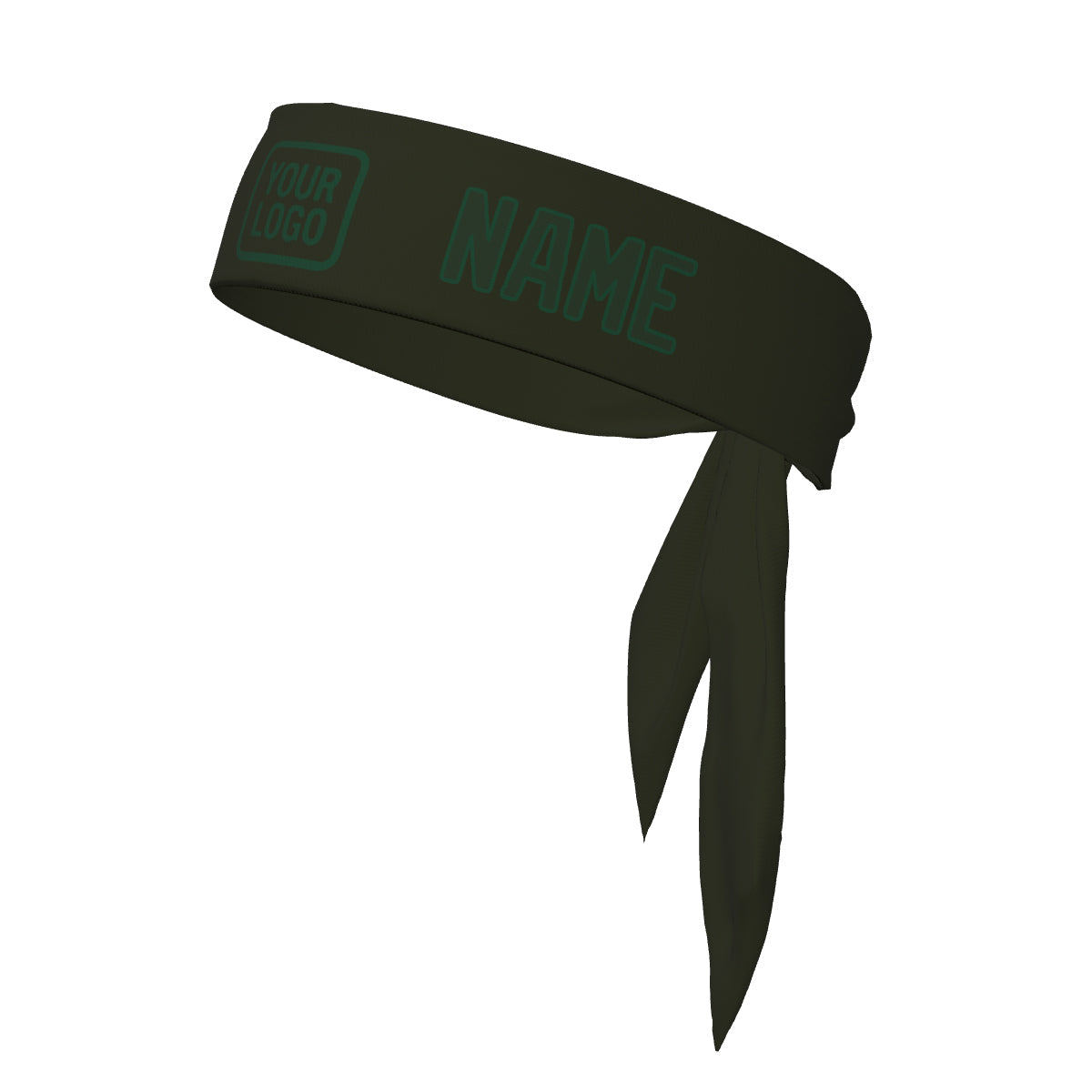 Bandeau personnalisé vert olive foncé