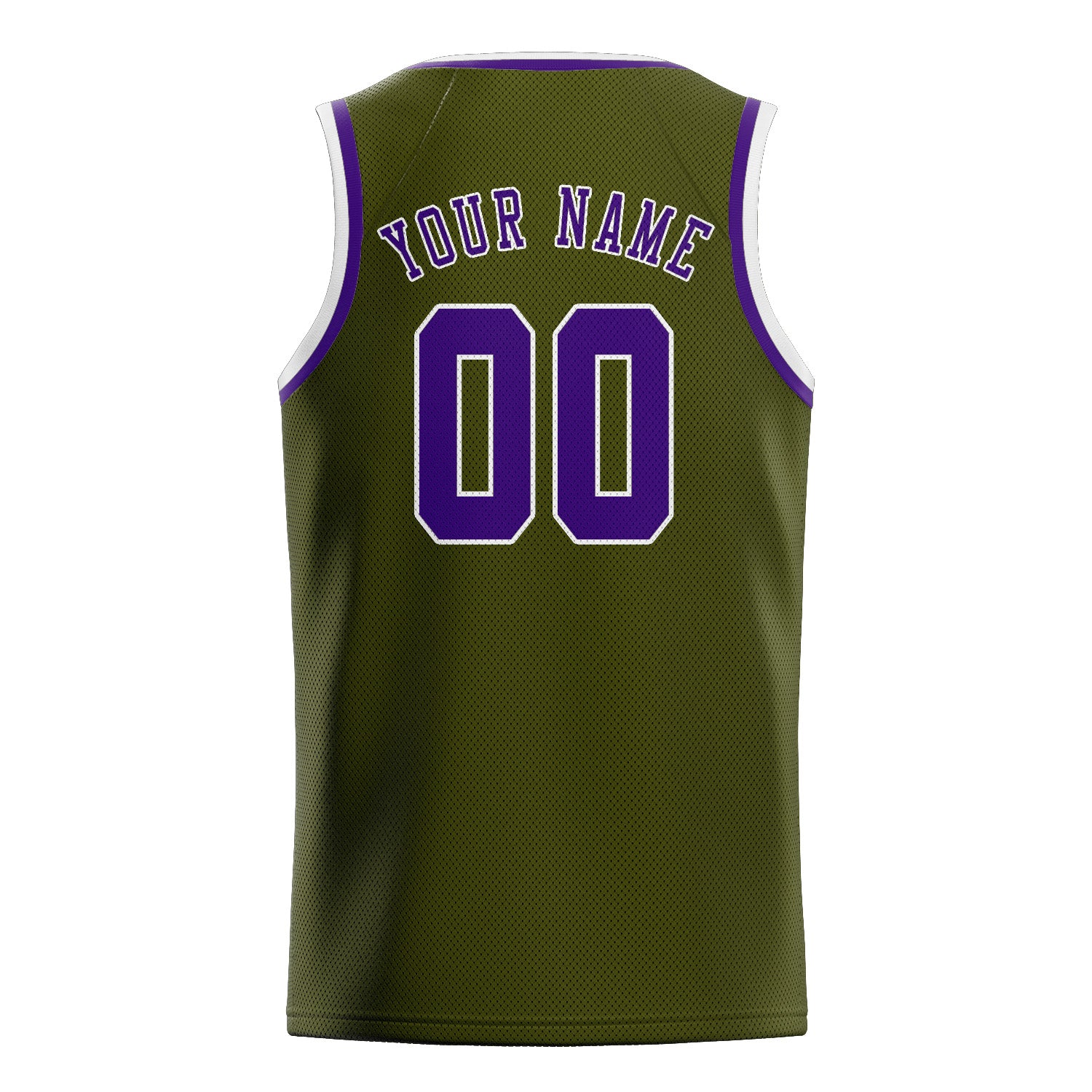 Maillot de basketball personnalisé Olive Purple