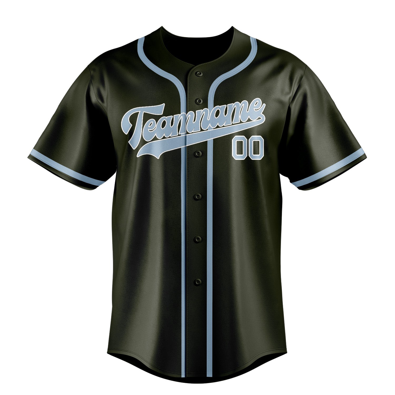 Maillot de baseball personnalisé bleu olive clair