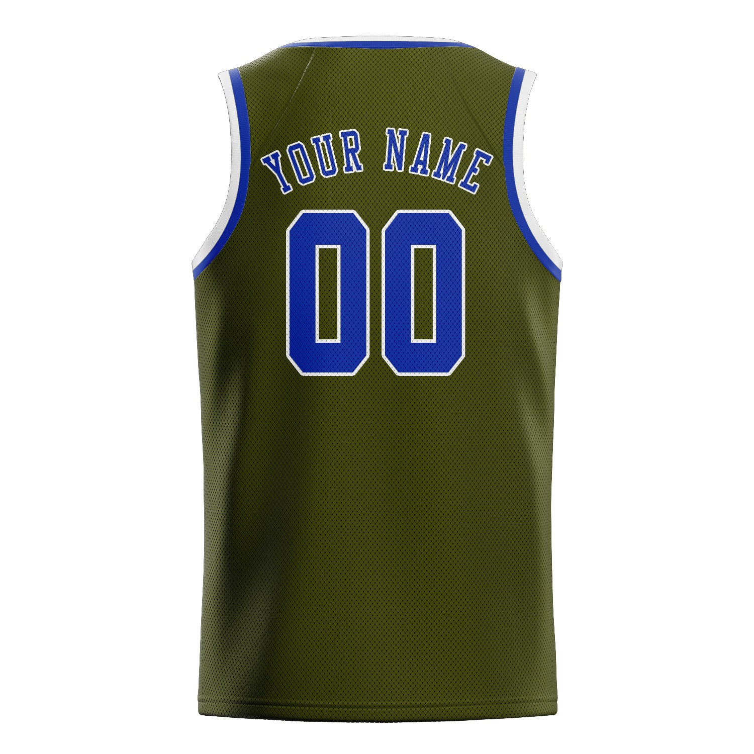 Maillot de basketball personnalisé bleu olive ciel