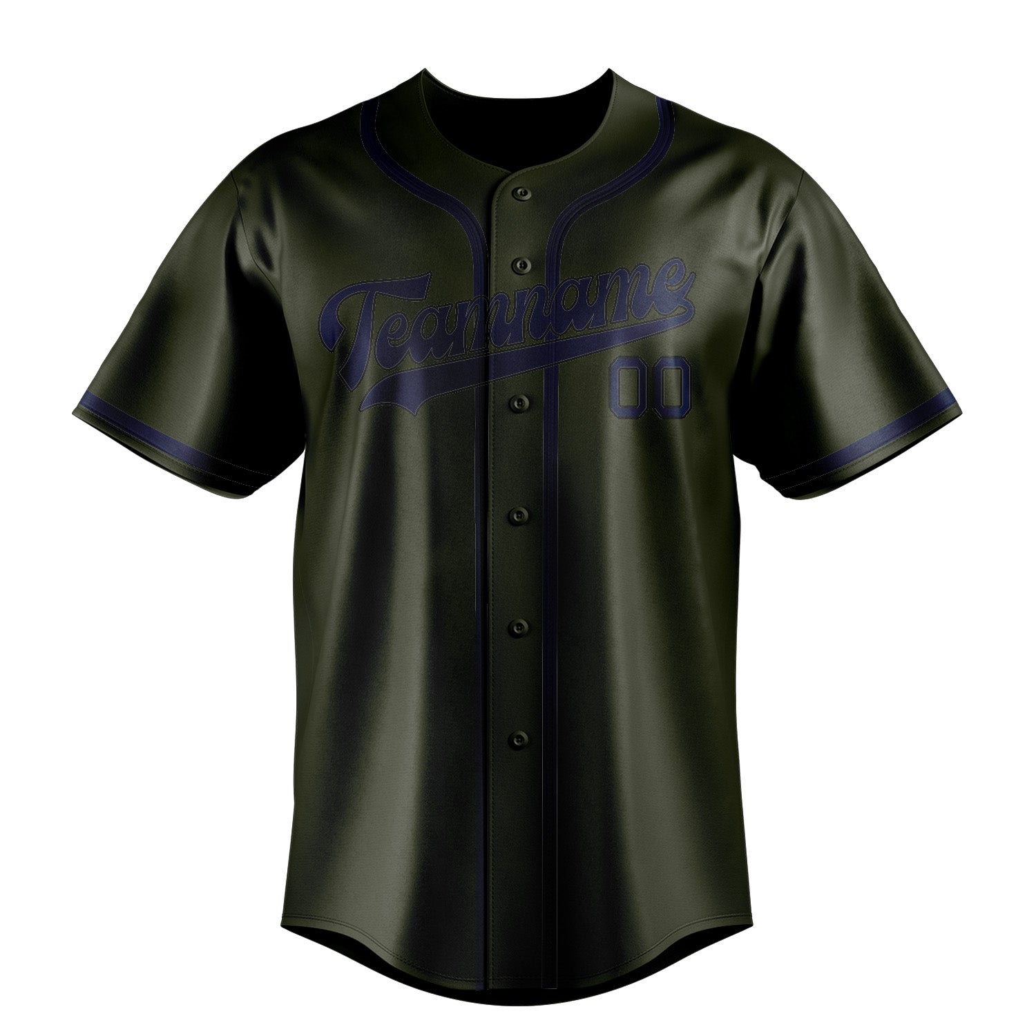 Maillot de baseball personnalisé bleu olive
