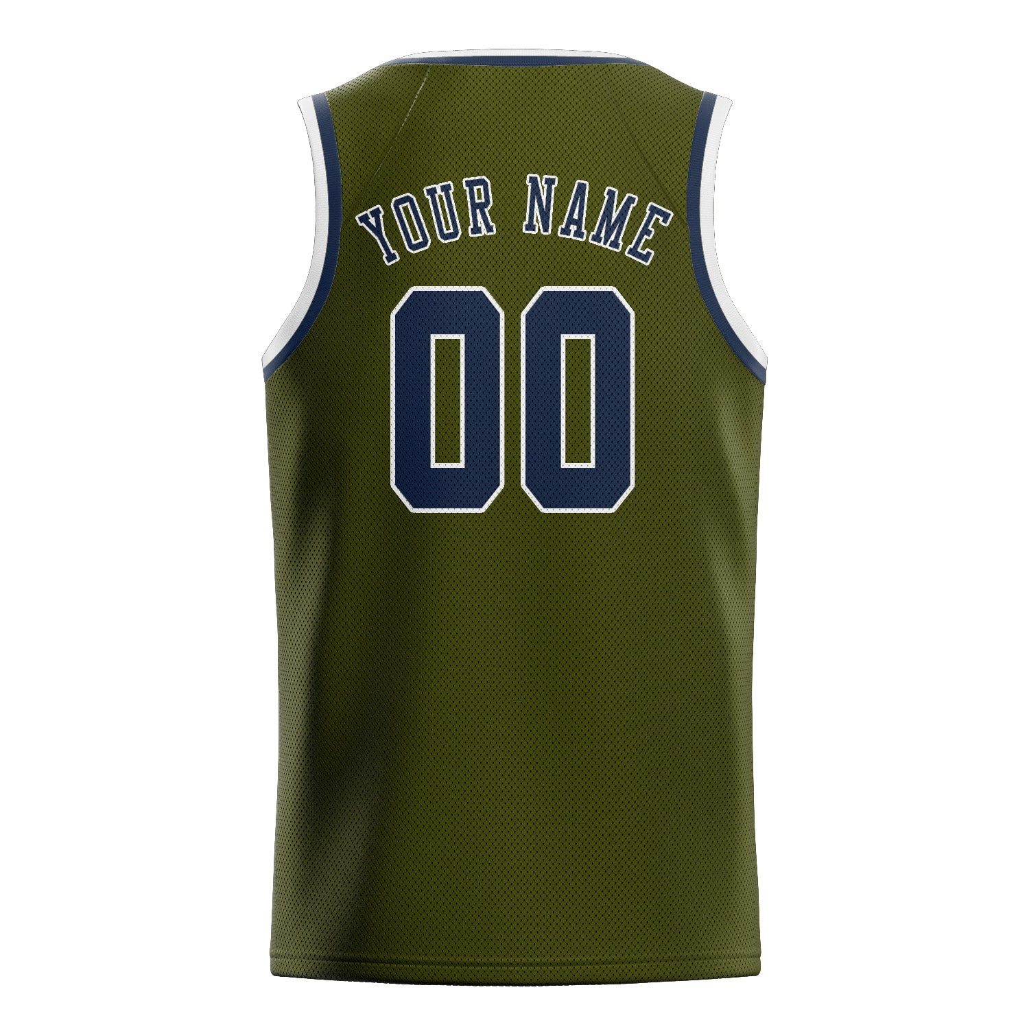 Maillot de basketball personnalisé bleu olive