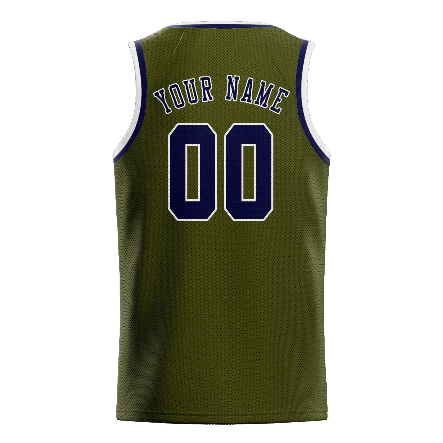 Maillot de basketball personnalisé olive marine